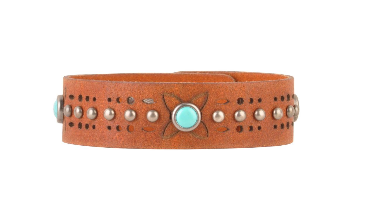 Embellished Leather Cuff