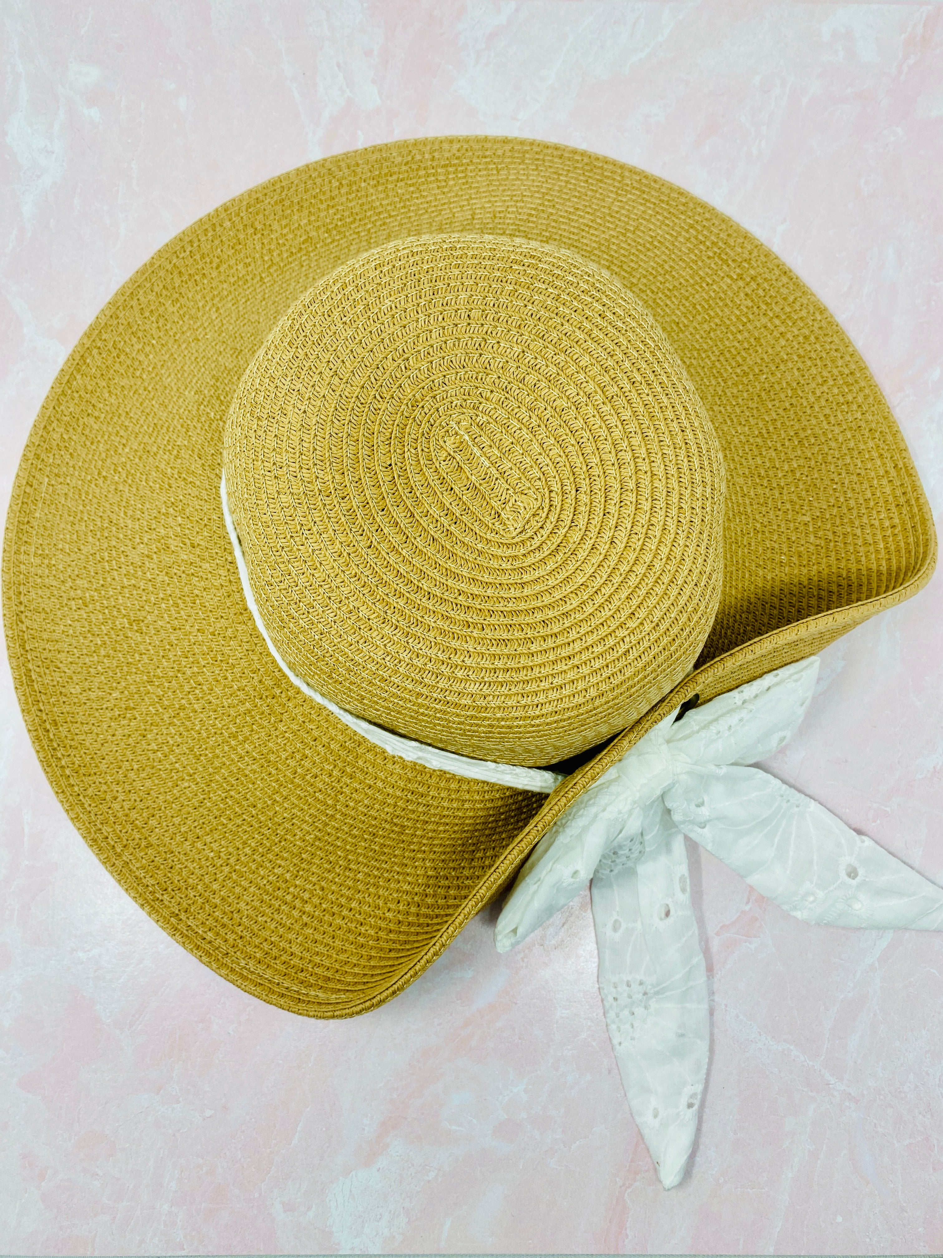 Lacey Fold Back Bow Hat