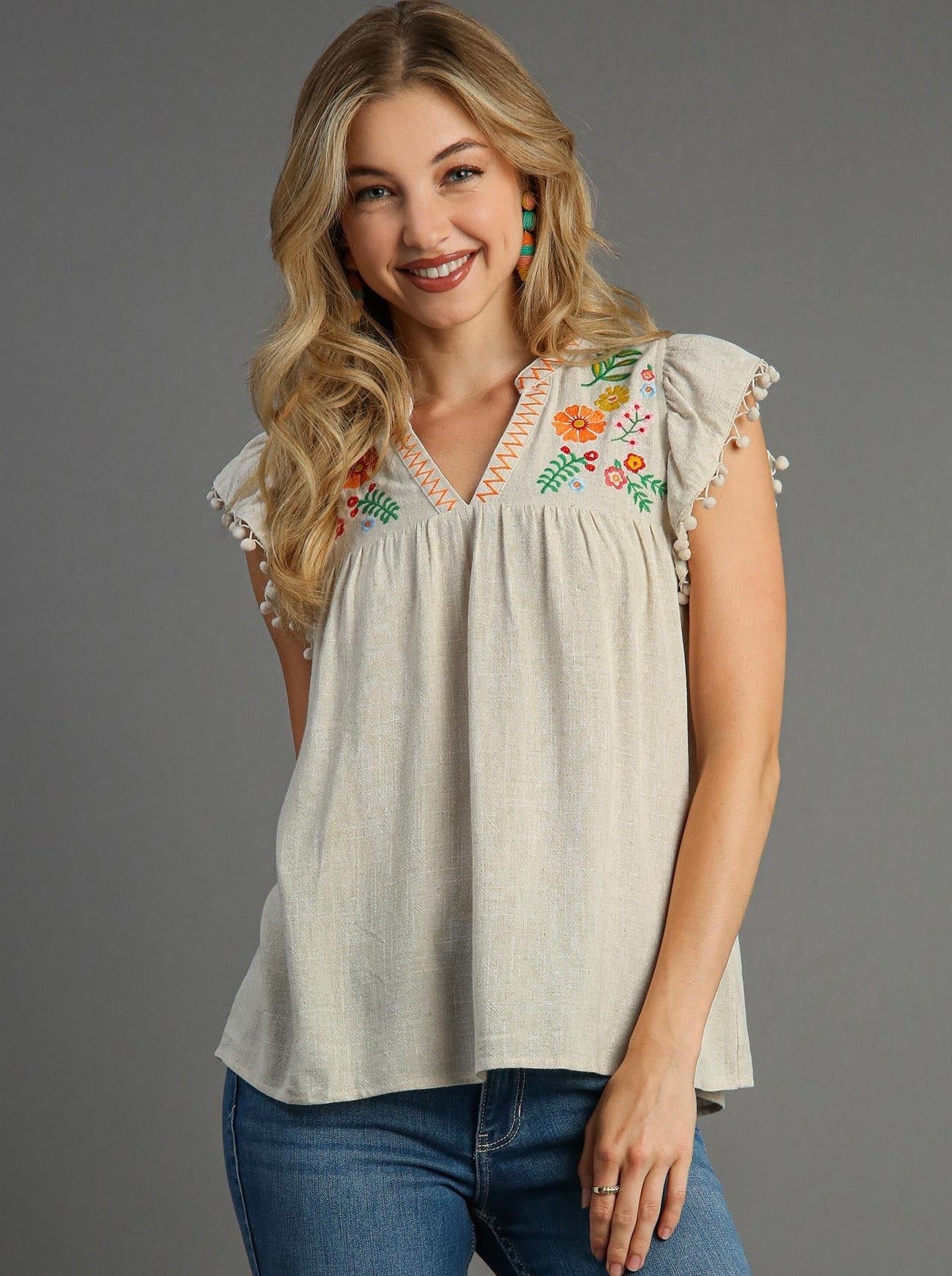 Marguerite Embroidered Top