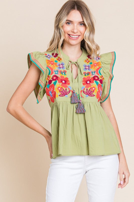Kate Embroidered Top