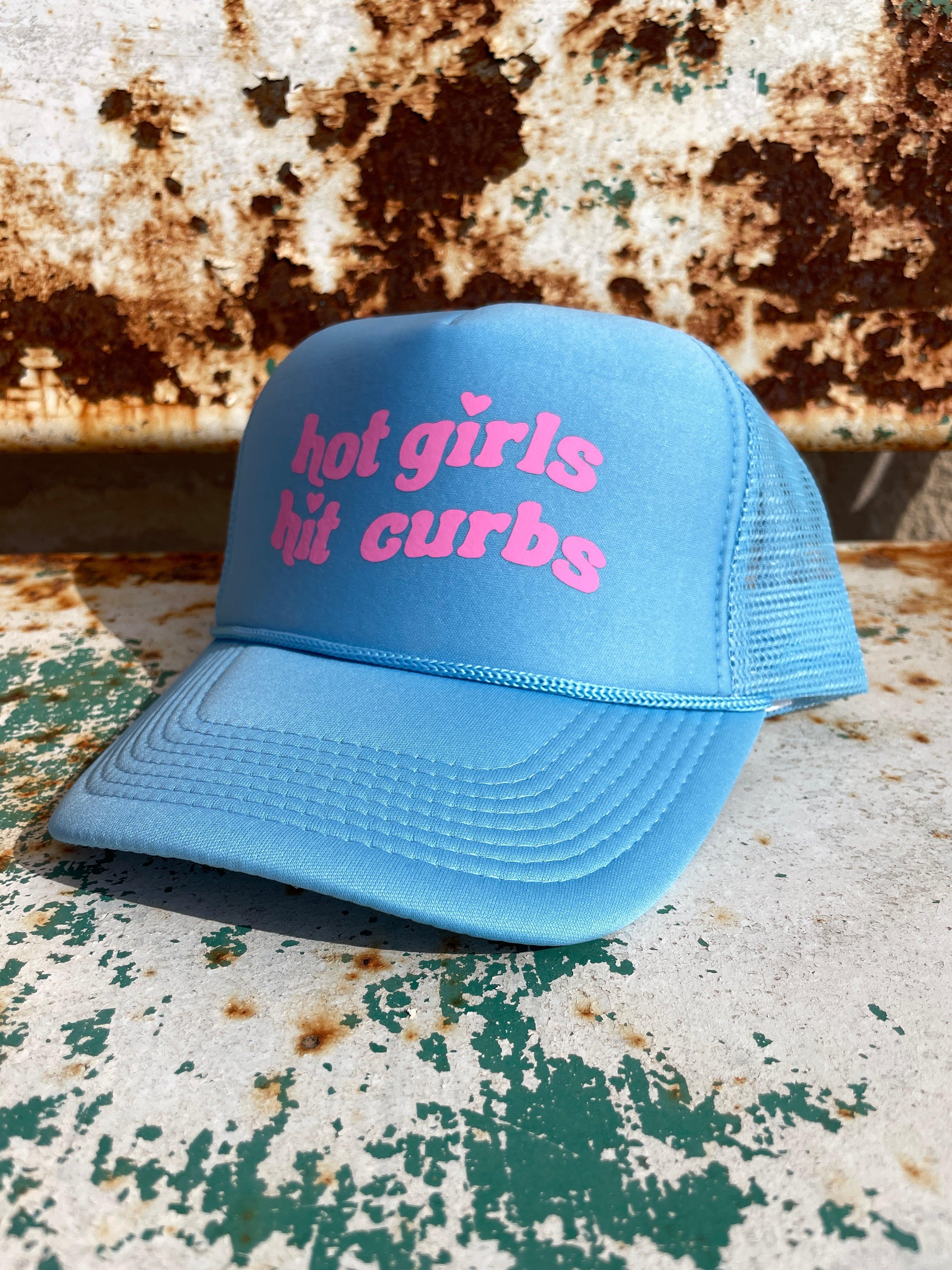 Hot Girls Hit Curbs Foam Trucker Hat - Vintage Soul