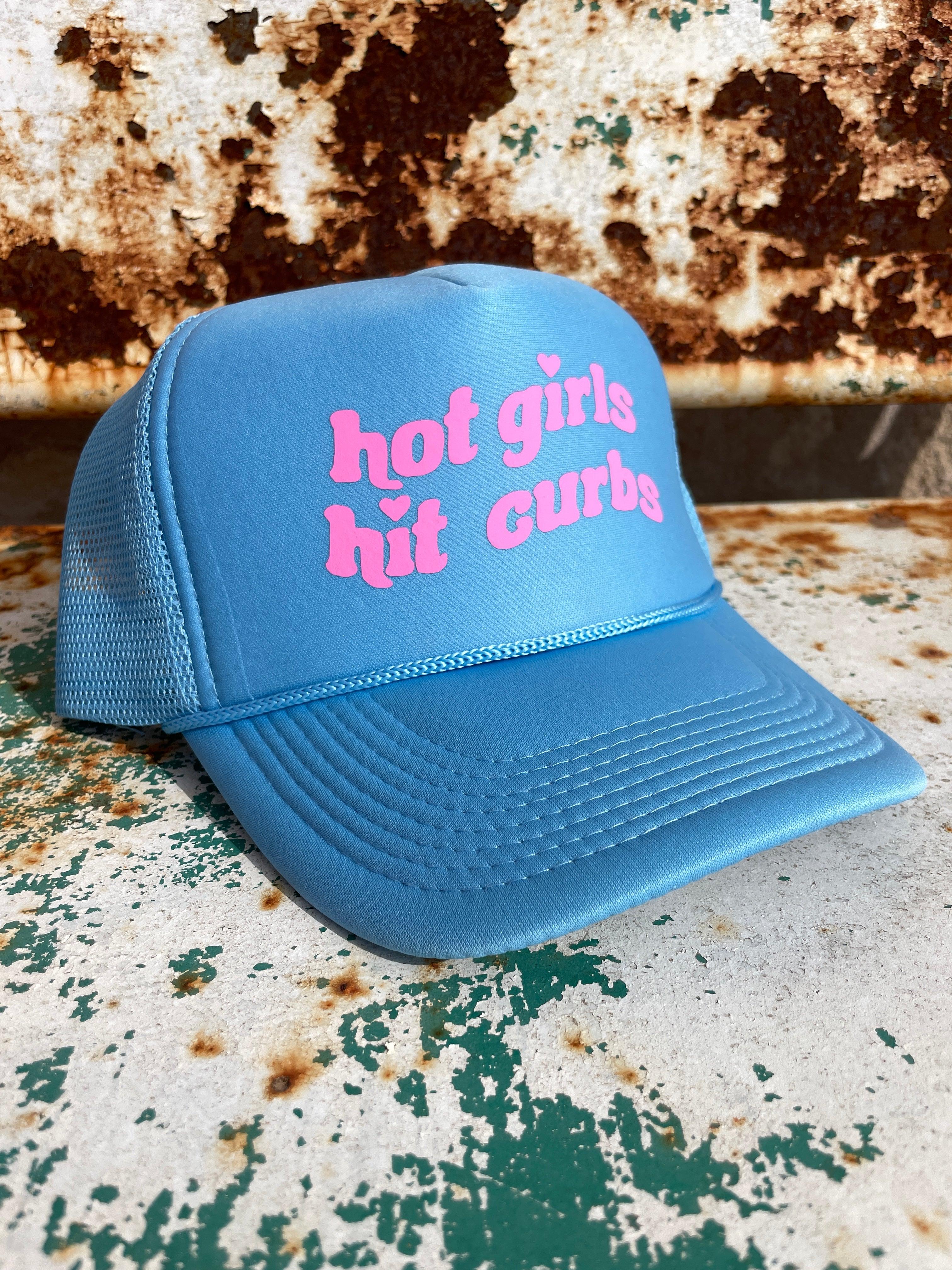 Hot Girls Hit Curbs Foam Trucker Hat - Vintage Soul