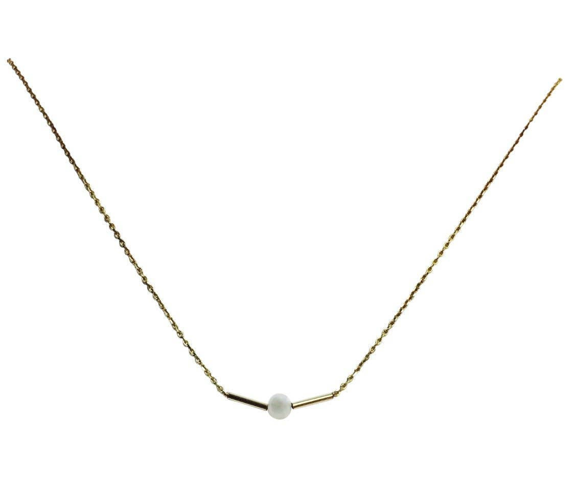 Baby Pearl Bar Necklace