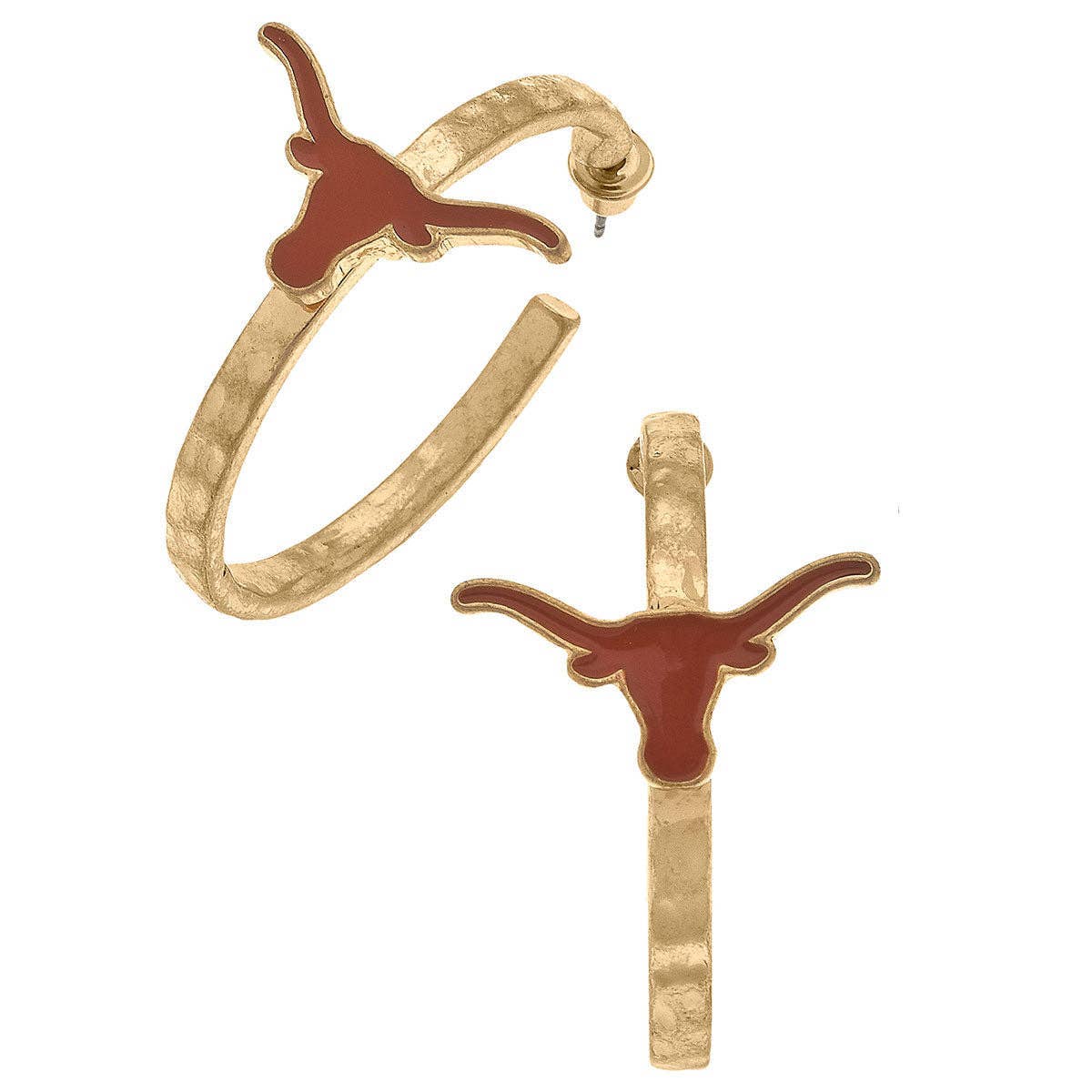 Longhorns Logo Hoop Earrings