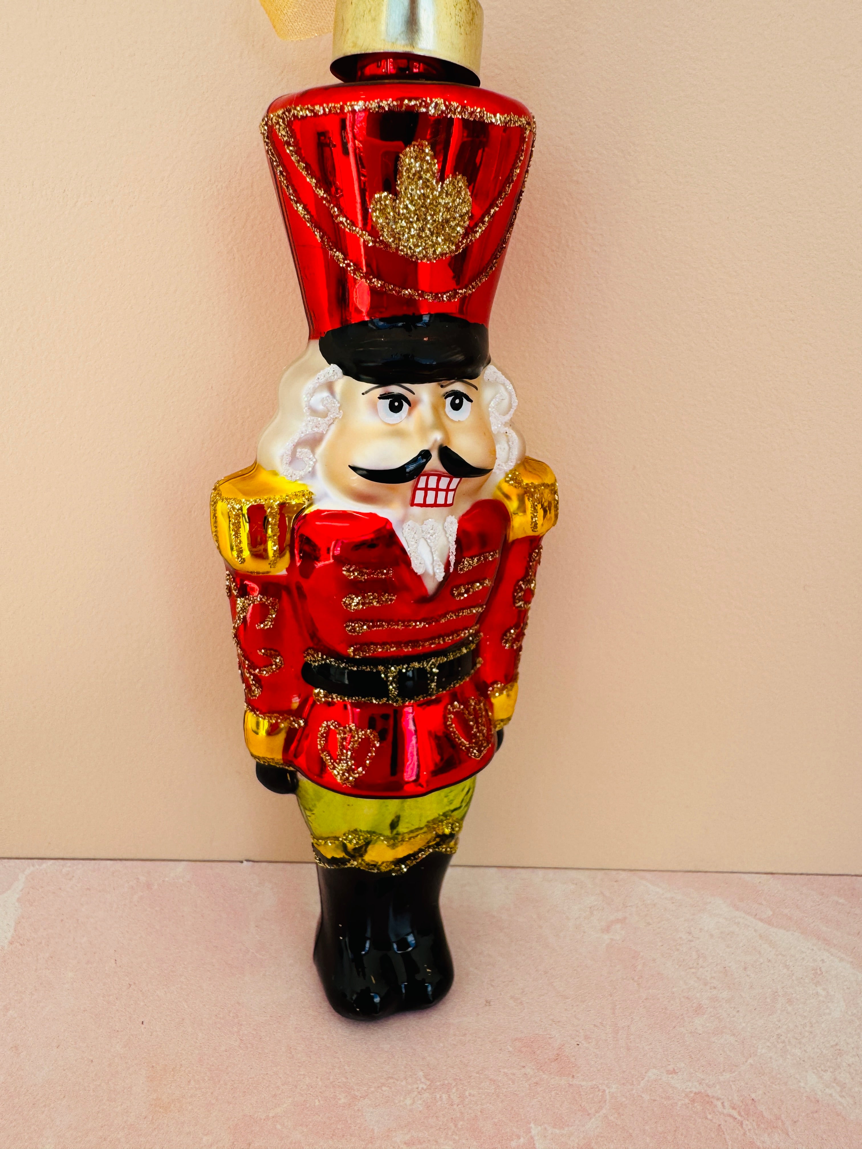 Mercury Glass Nutcracker Ornament