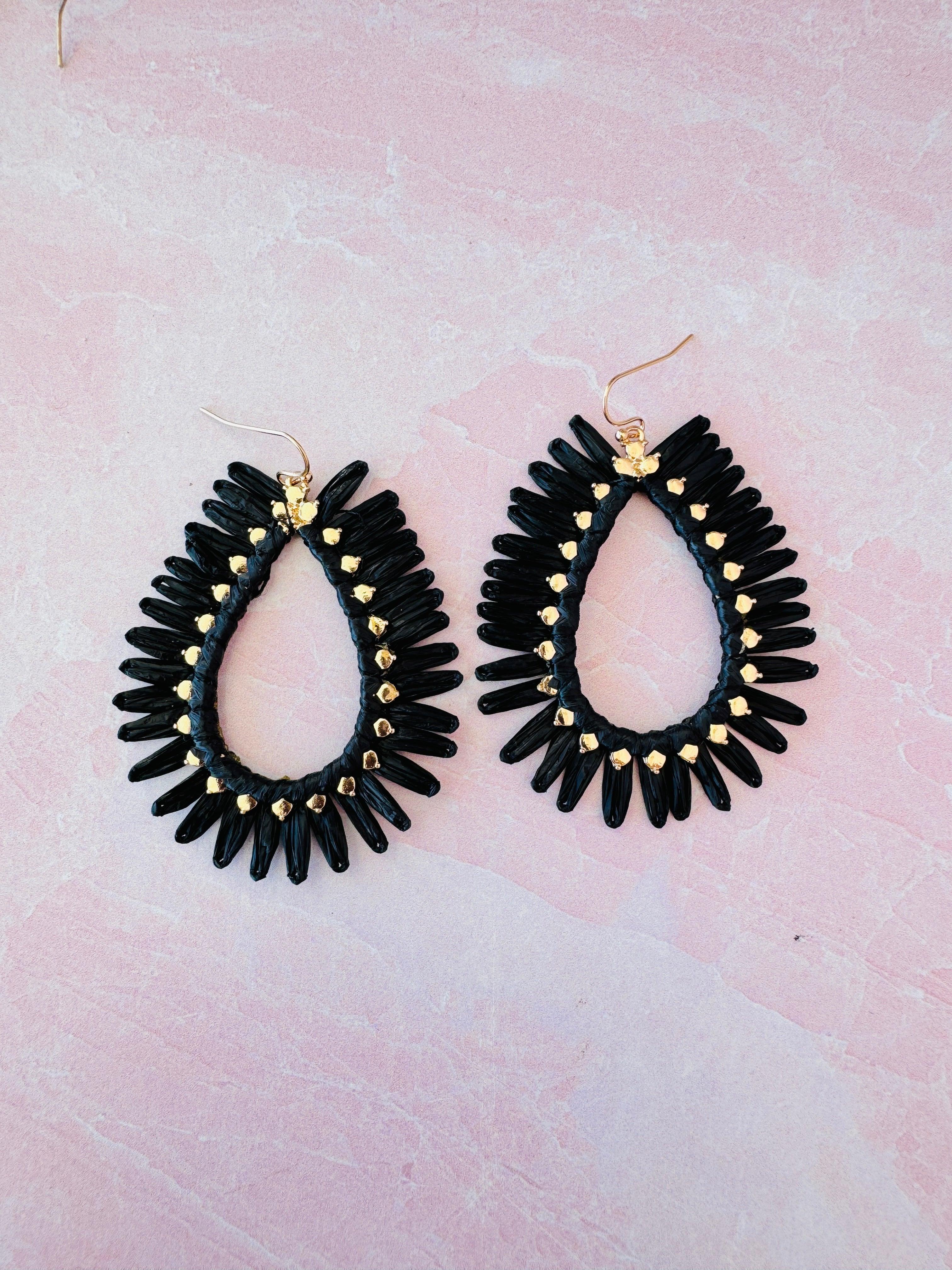 Elena Raffia Earrings