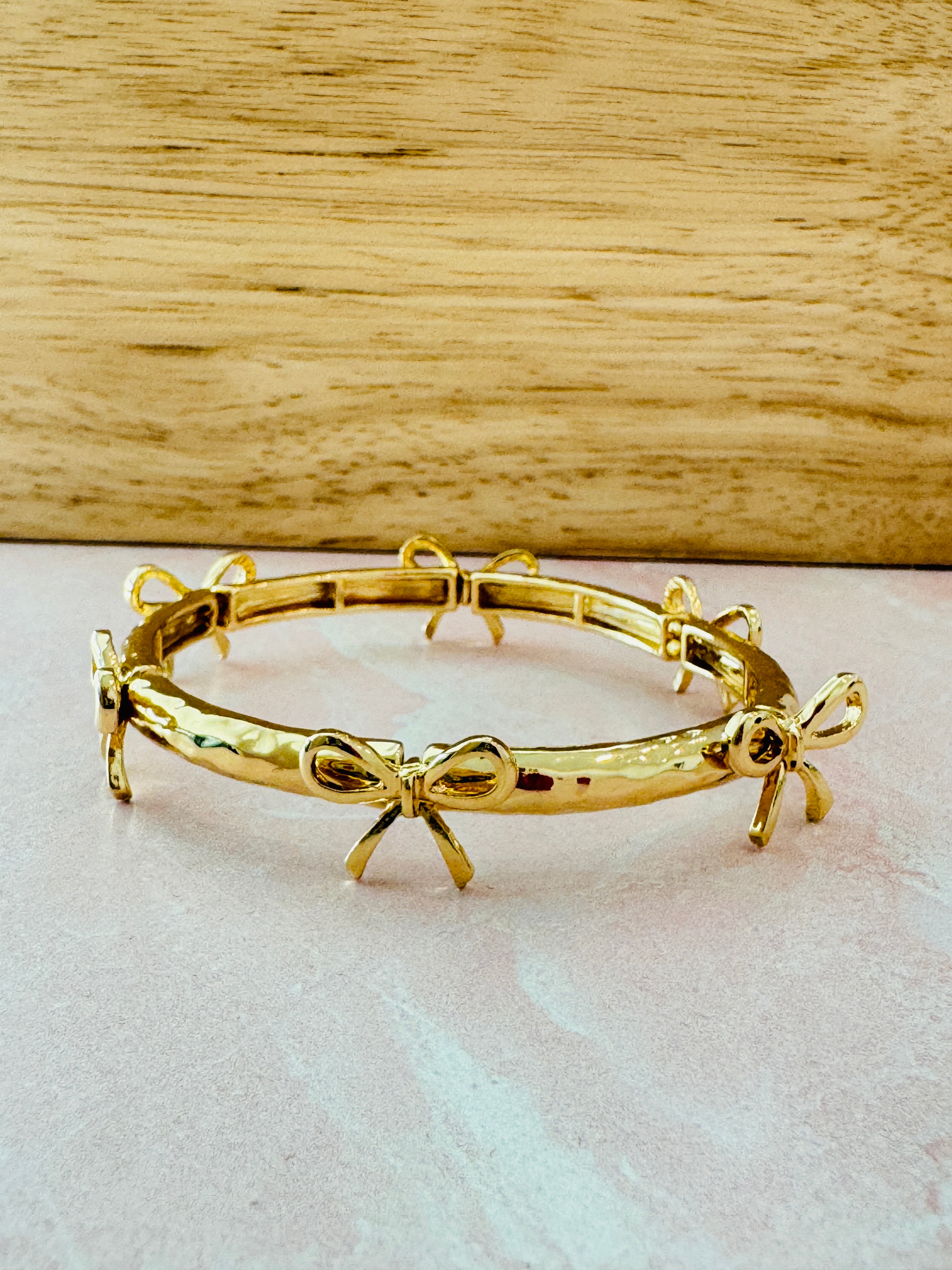 Golden Bows Stretch Bracelet