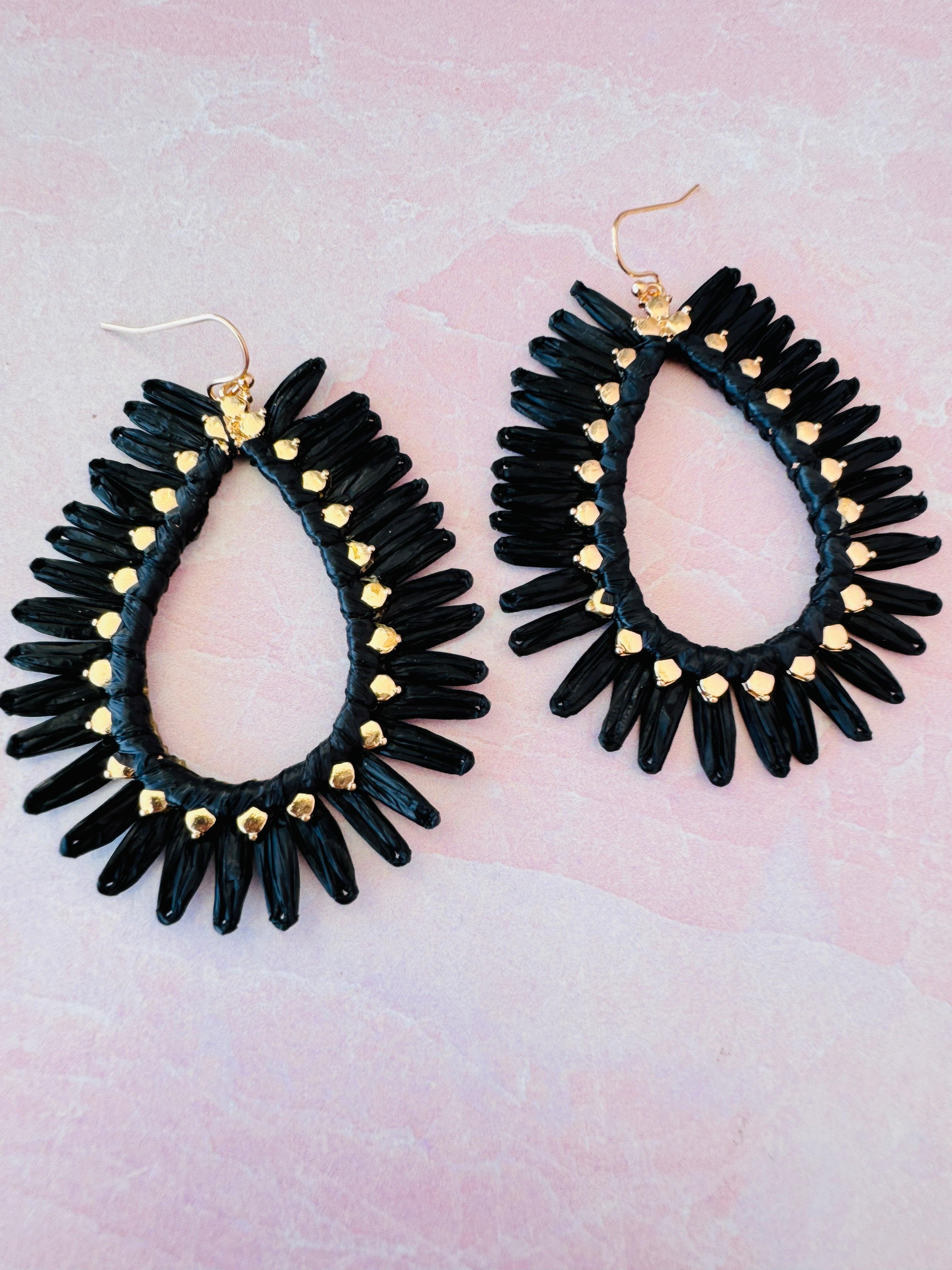 Elena Raffia Earrings