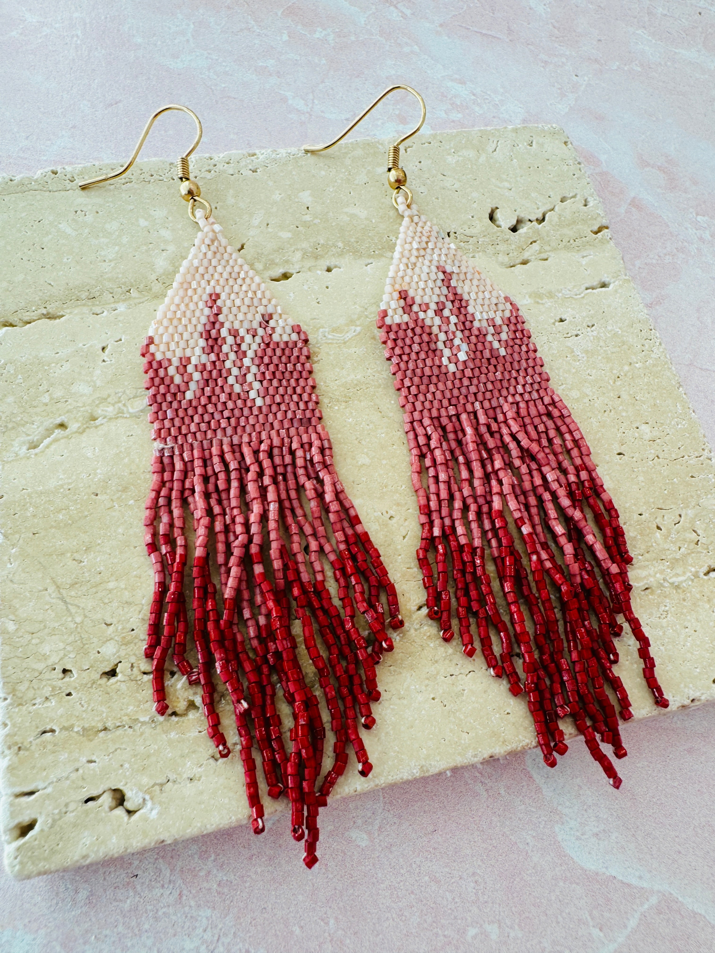 Frosted Berry Fringe Earrings