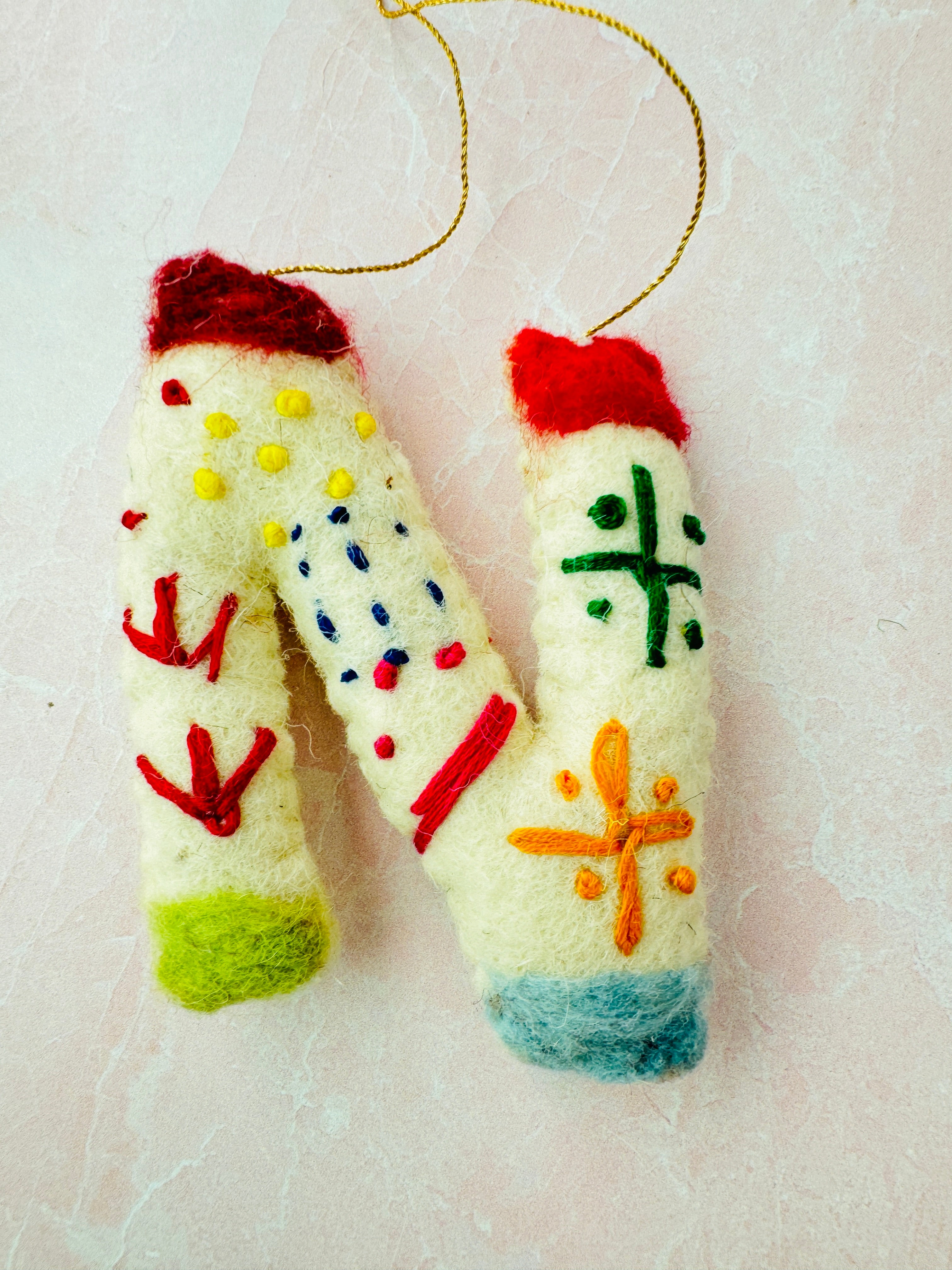 Handmade Wool Felt Alphabet Ornament