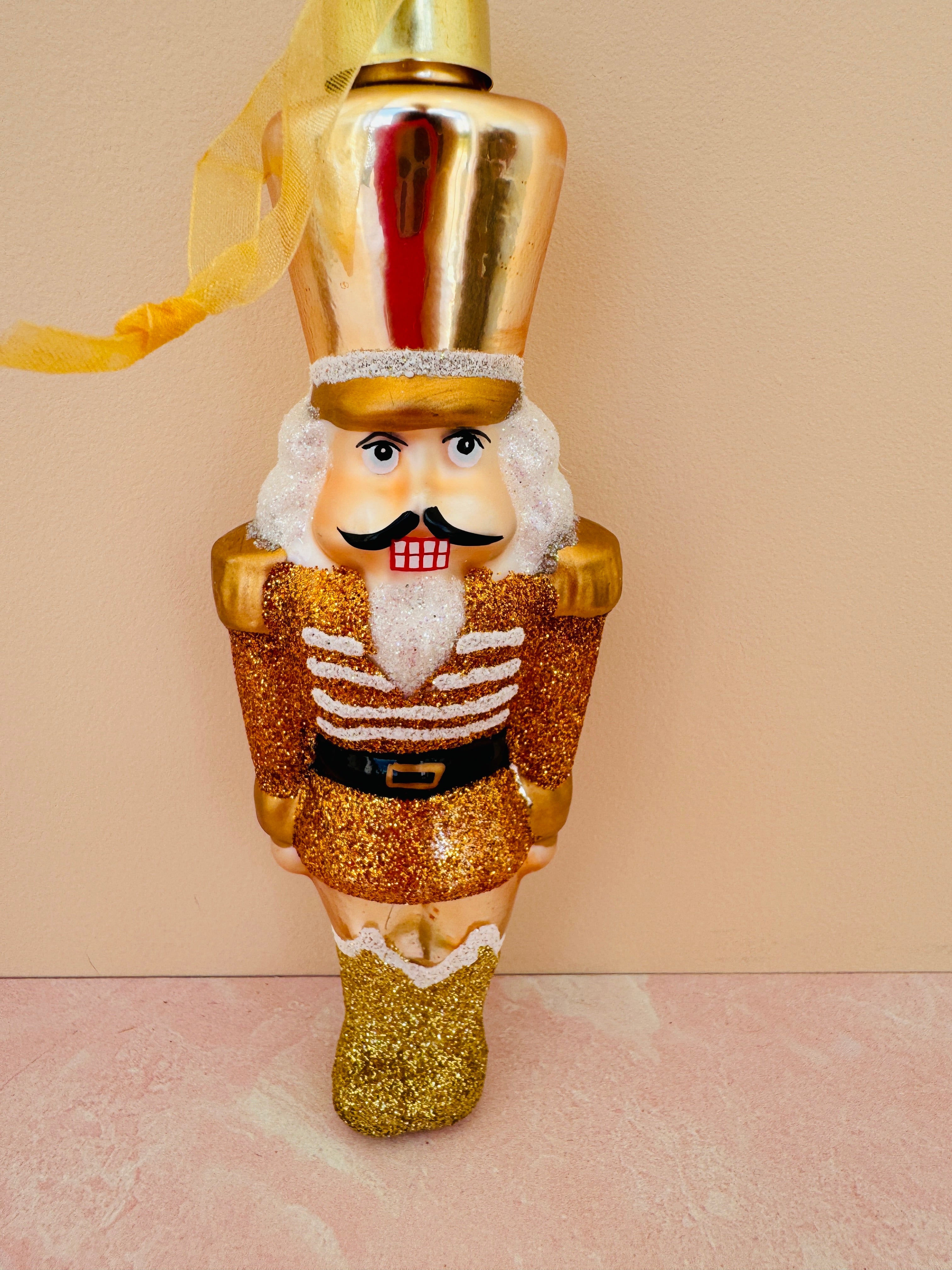 Mercury Glass Nutcracker Ornament