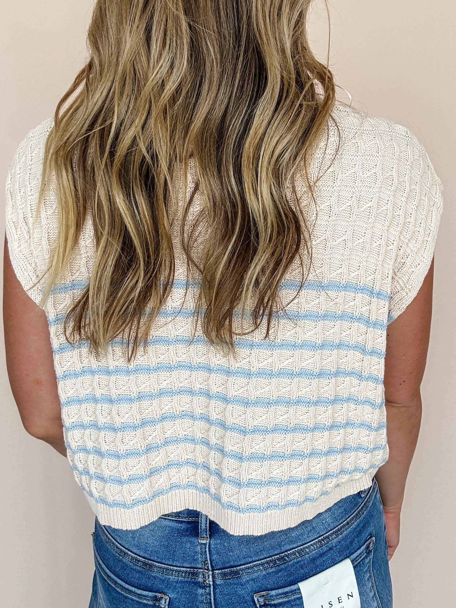 Tranquil Stripe Sweater Top