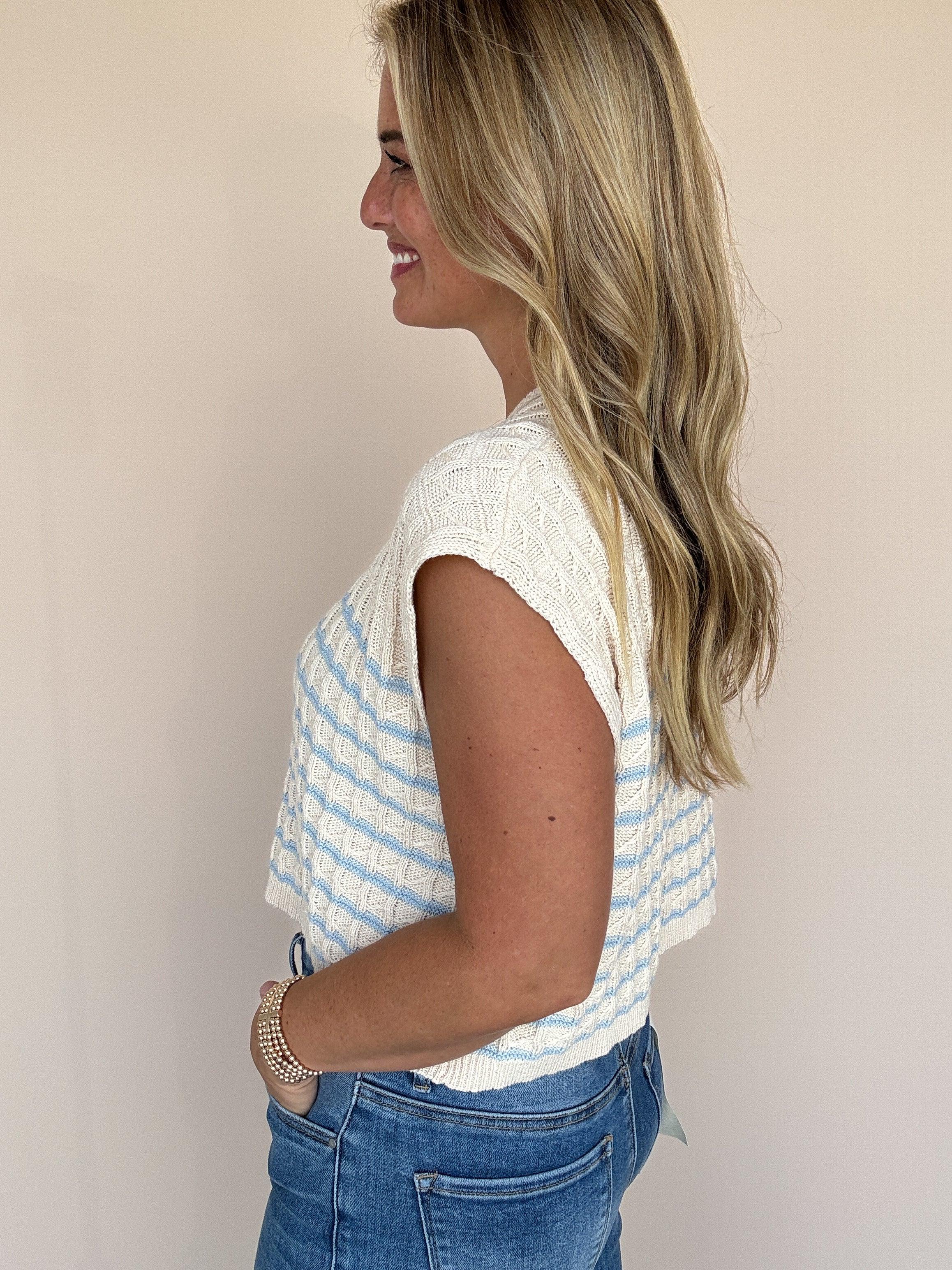 Tranquil Stripe Sweater Top