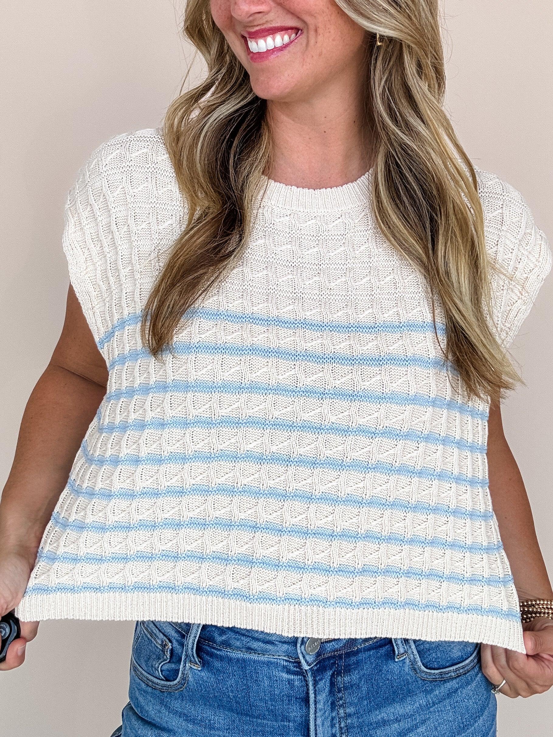 Tranquil Stripe Sweater Top