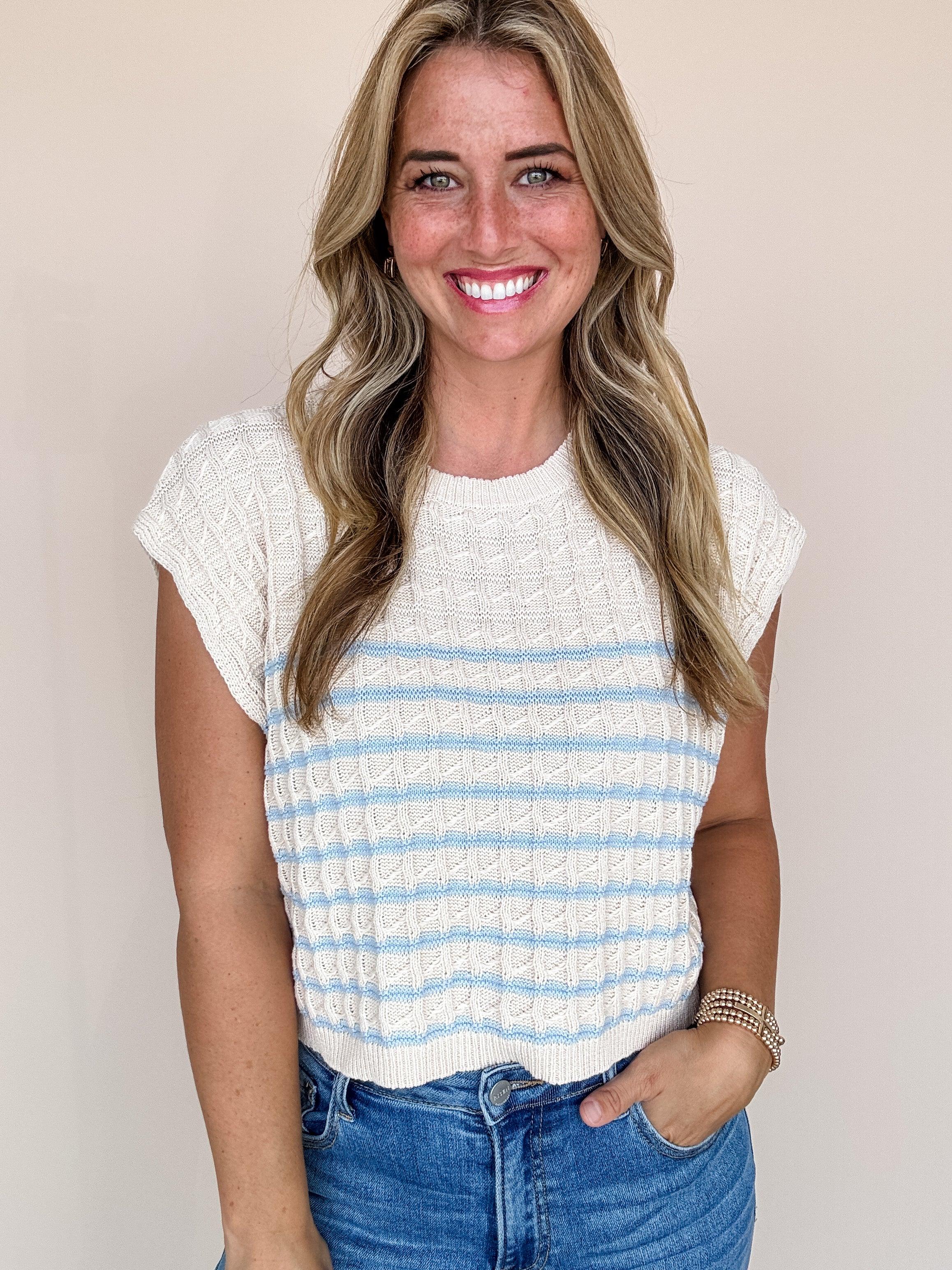 Tranquil Stripe Sweater Top