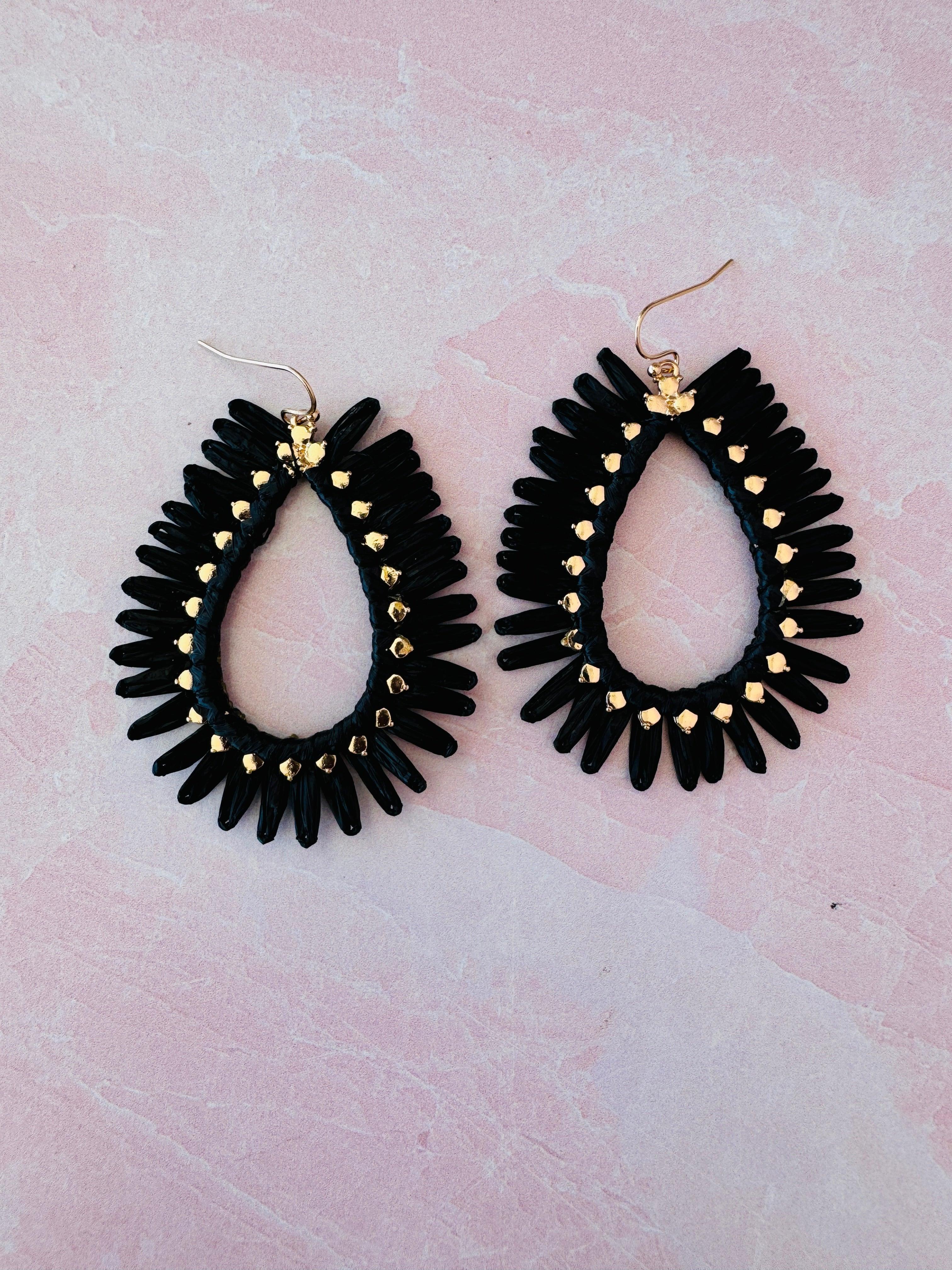 Elena Raffia Earrings