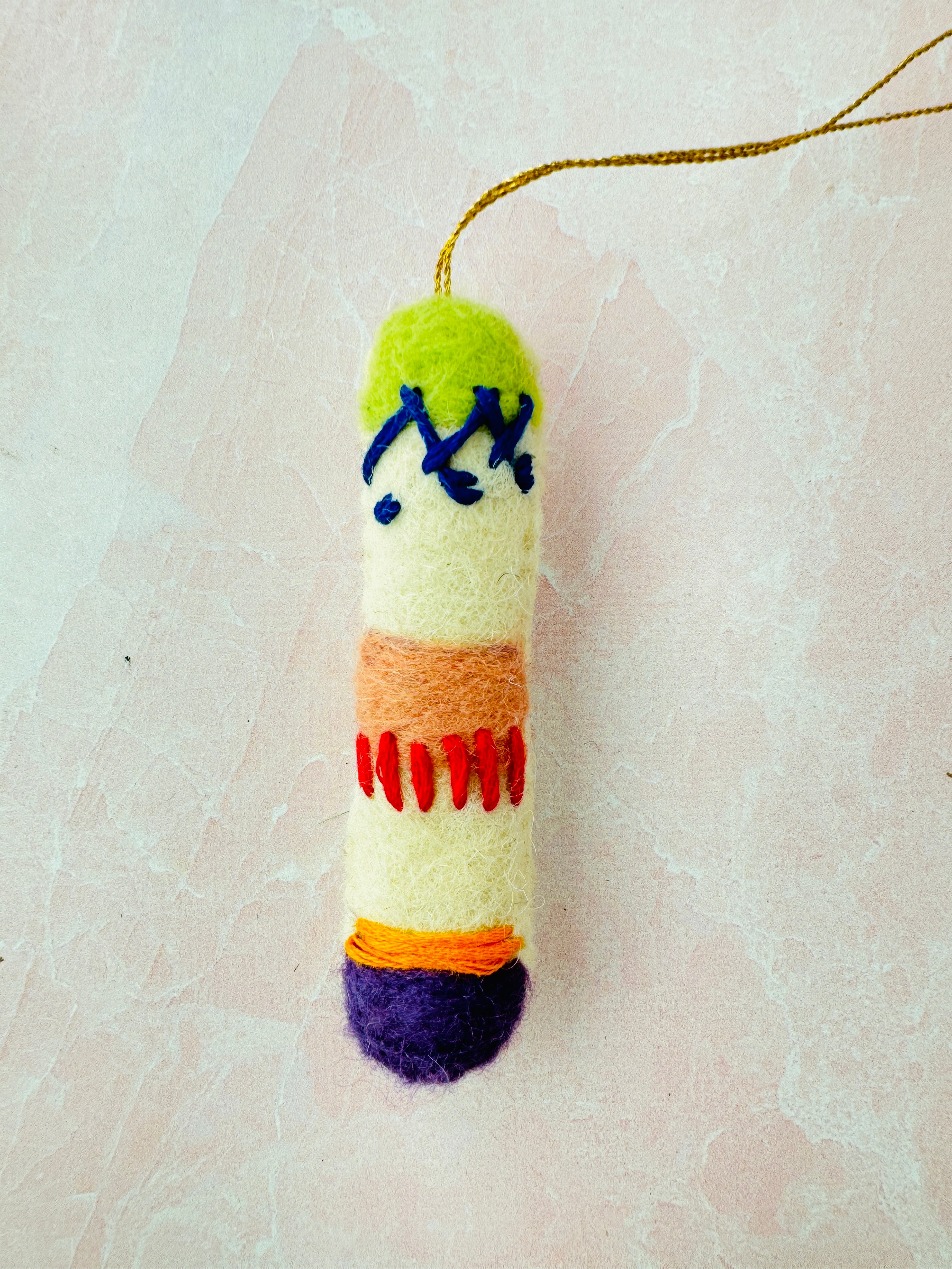 Handmade Wool Felt Alphabet Ornament