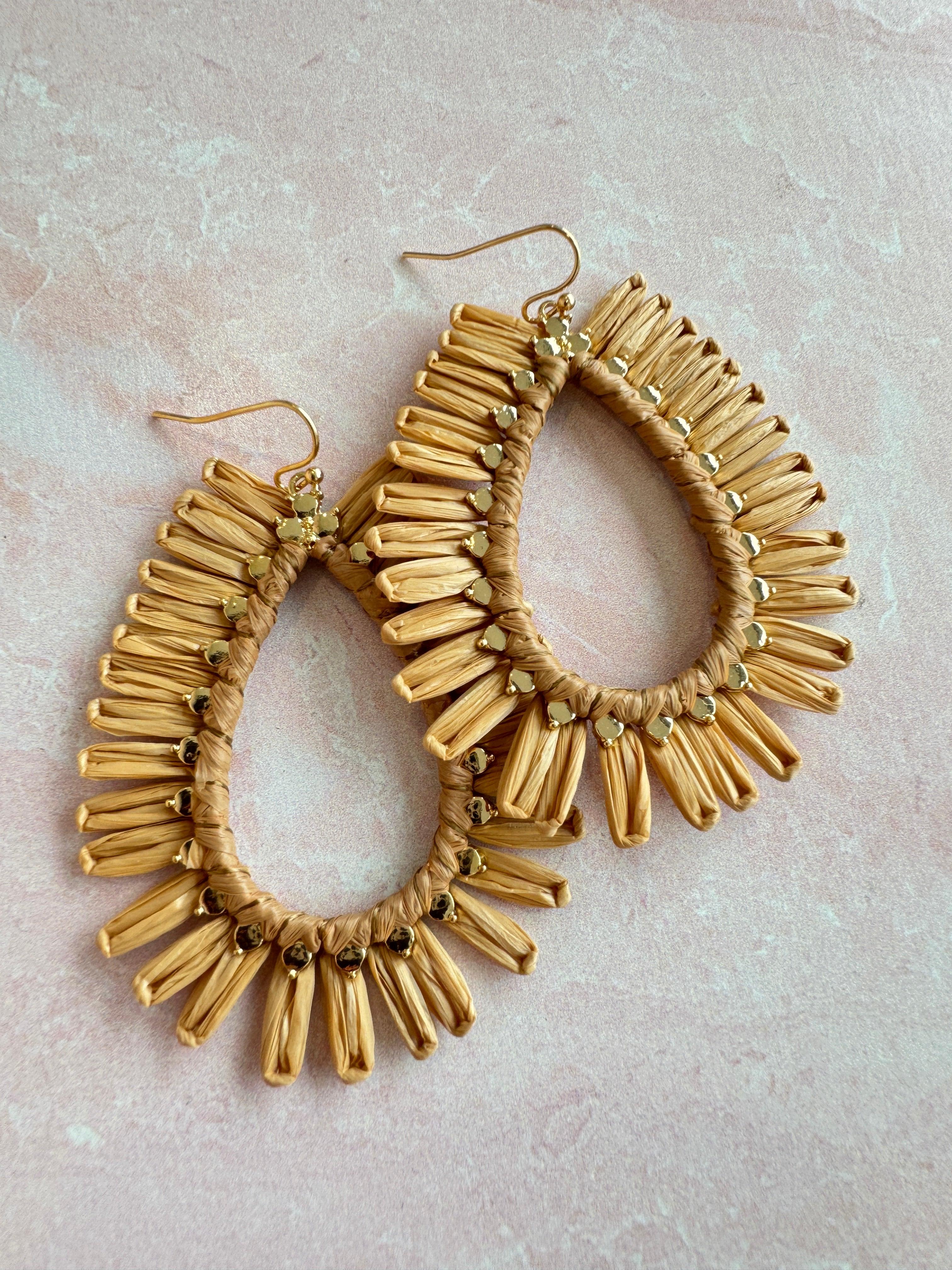 Elena Raffia Earrings