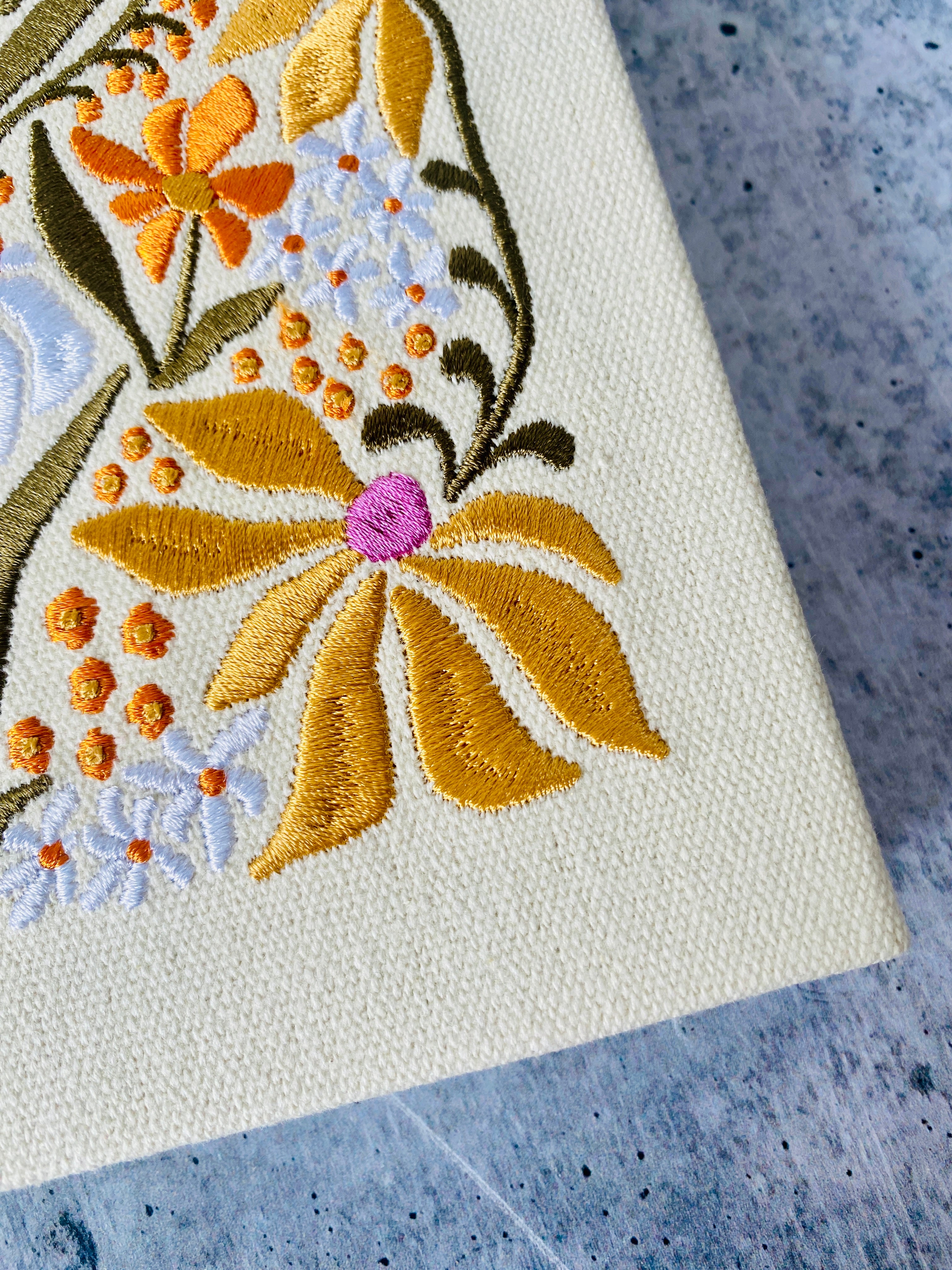 Flower Market Embroidered Journal