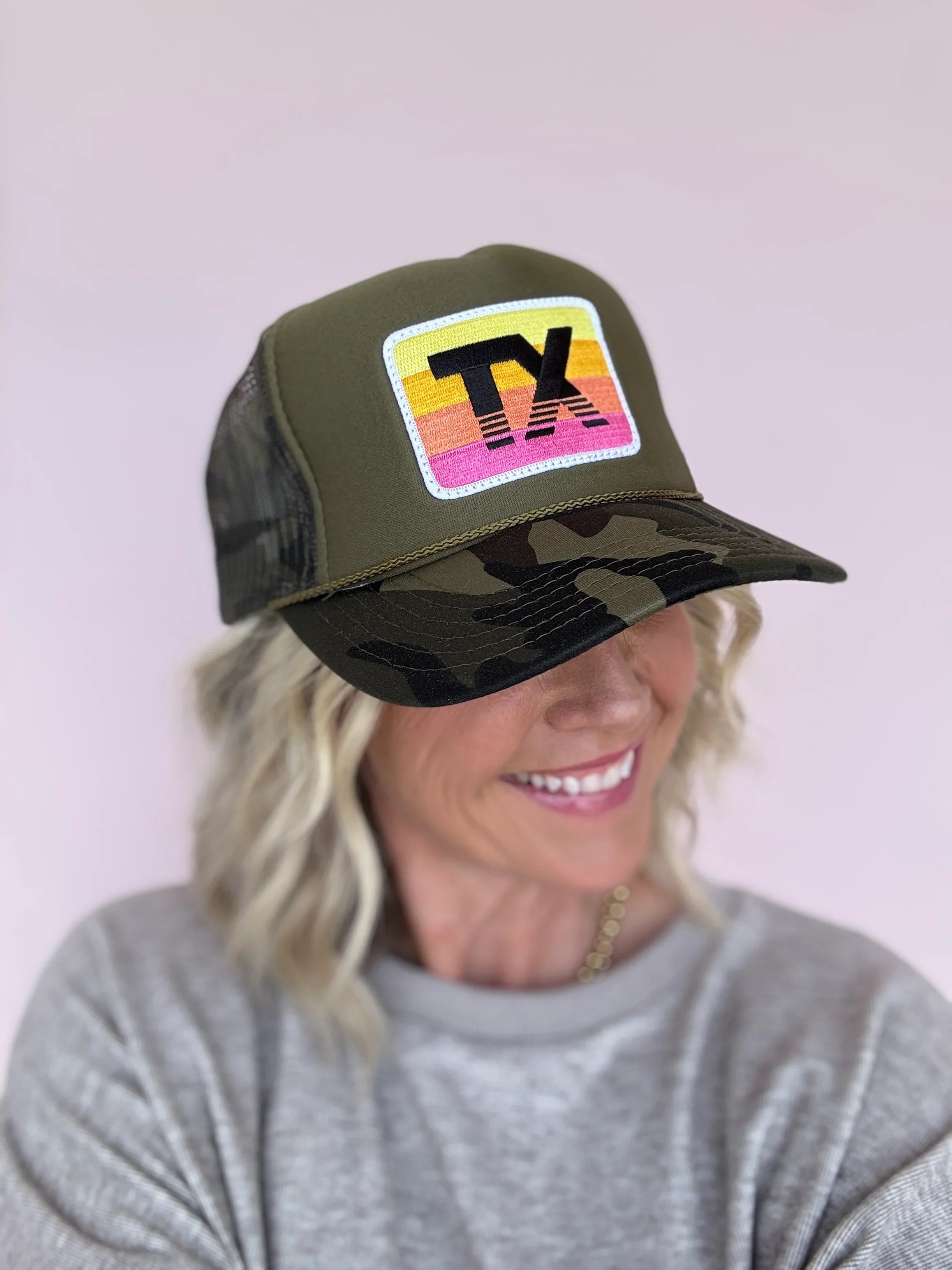 Texas Horizon Camo & Olive Trucker Hat