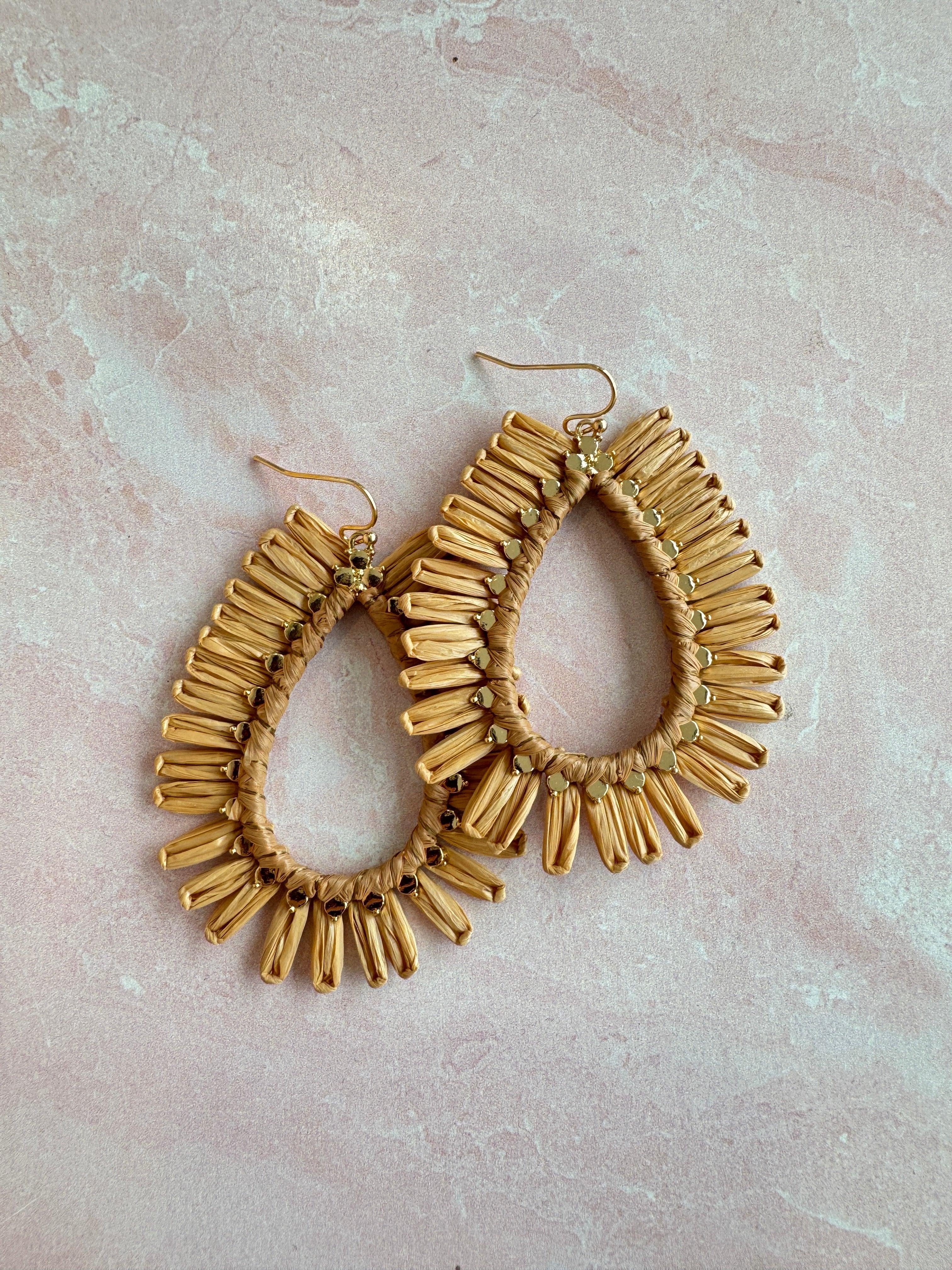 Elena Raffia Earrings