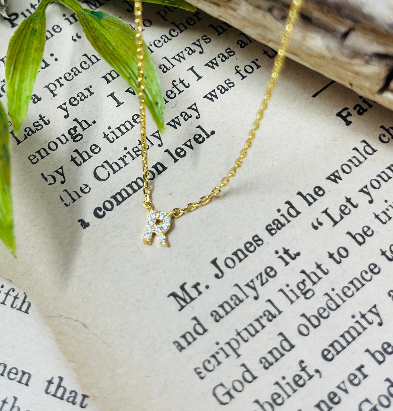 Dainty Initial Necklace - Vintage Soul