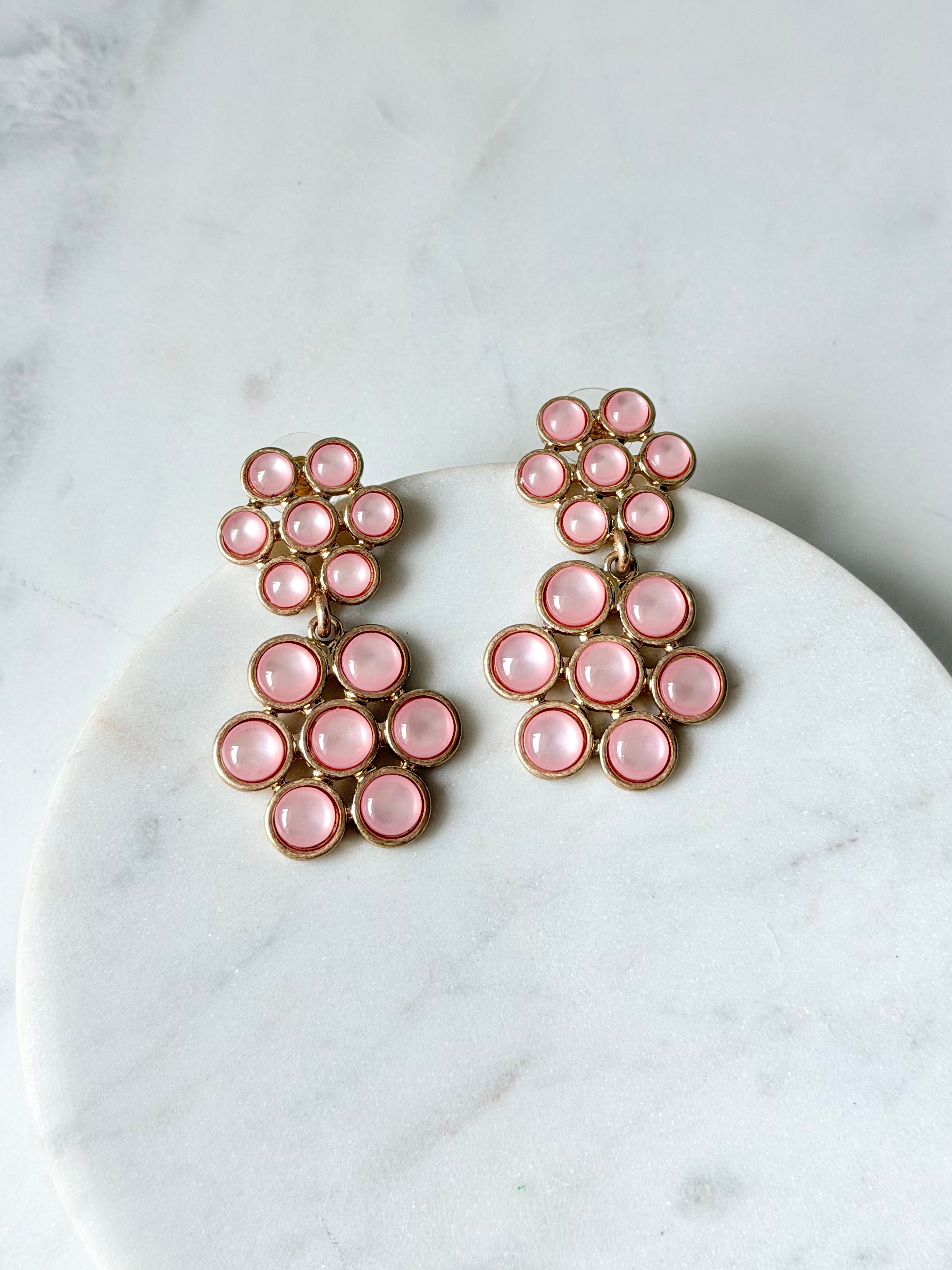 Blush Cluster Earrings