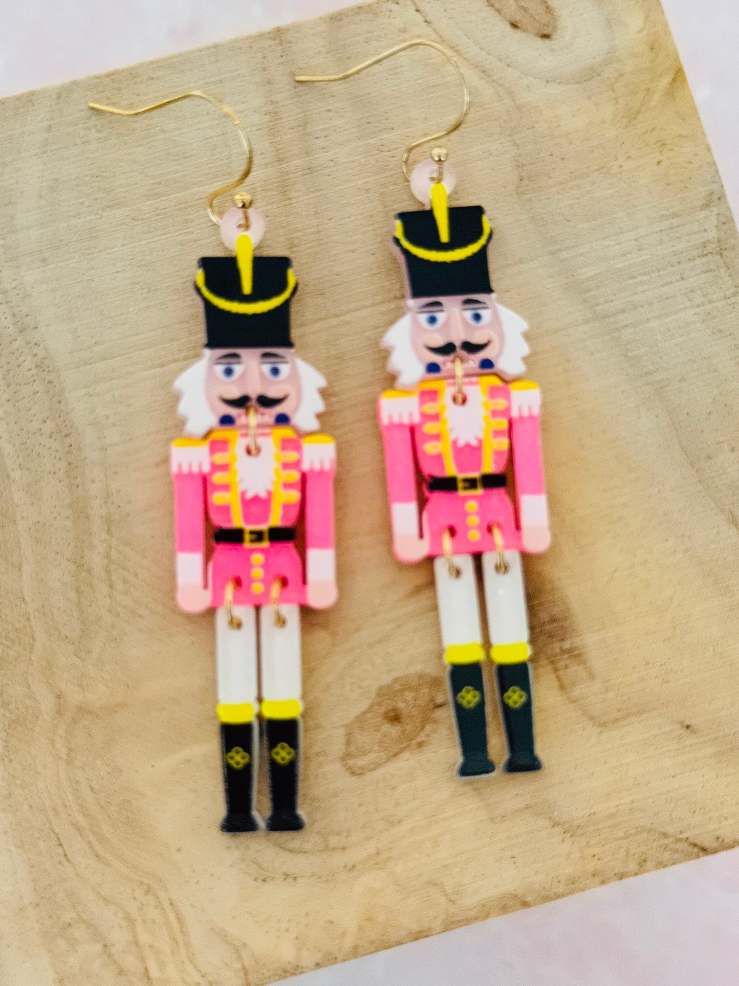 Pink Nutcracker Earrings