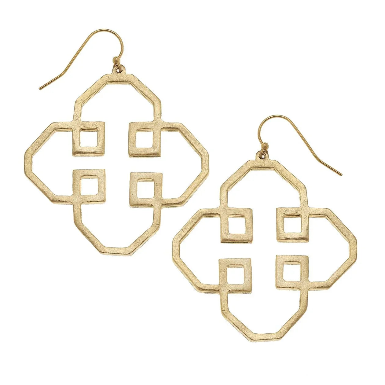 Gold Trellis Earrings: Susan Shaw