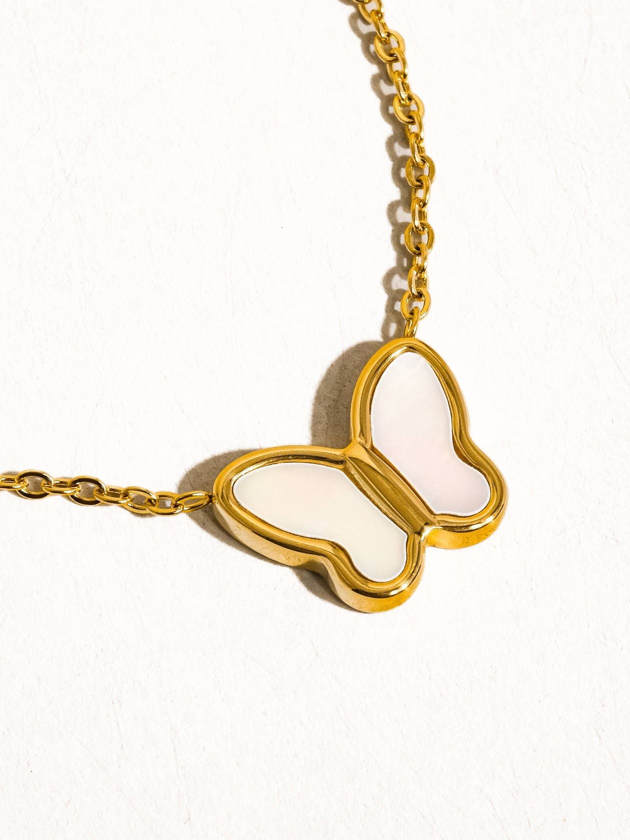 Butterfly Shell Necklace | 18K Plated