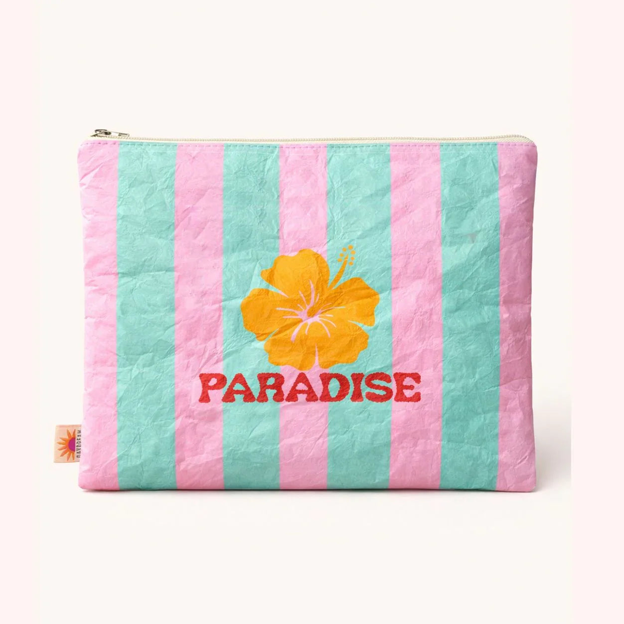 Paradise Beach Pouch 12" | Water-Resistant Beach Zip Pouch