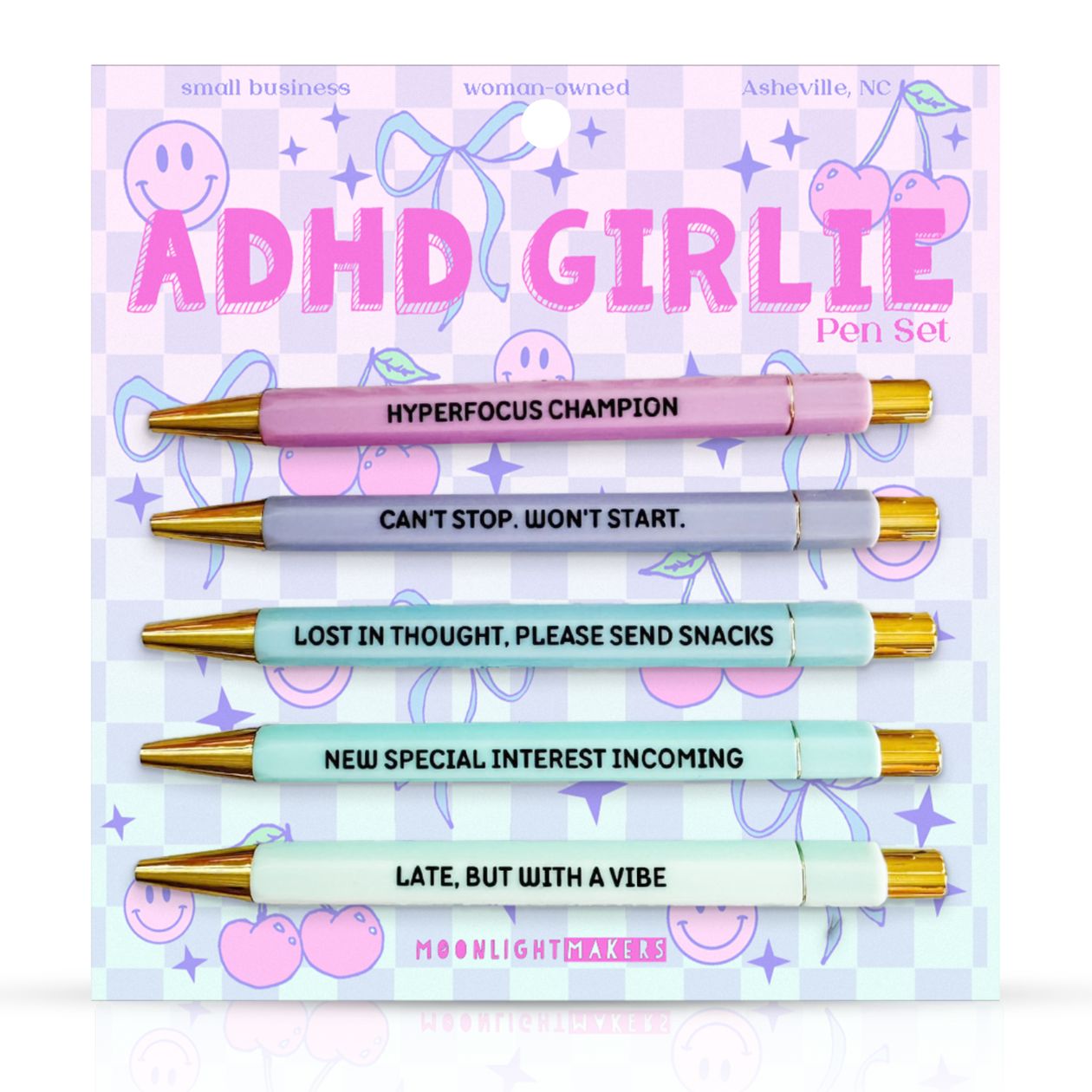 ADHD Girlie Pen Set