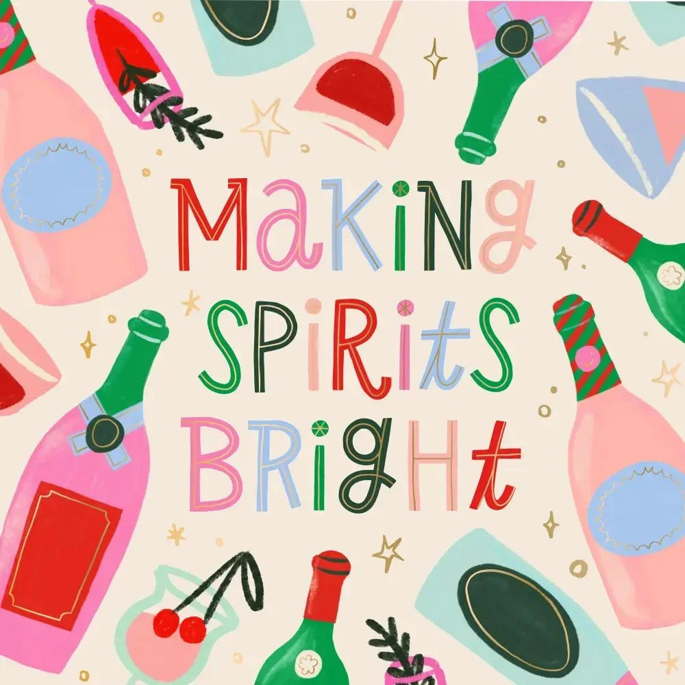 Spirits Bright Christmas Cocktail Napkins | 20ct