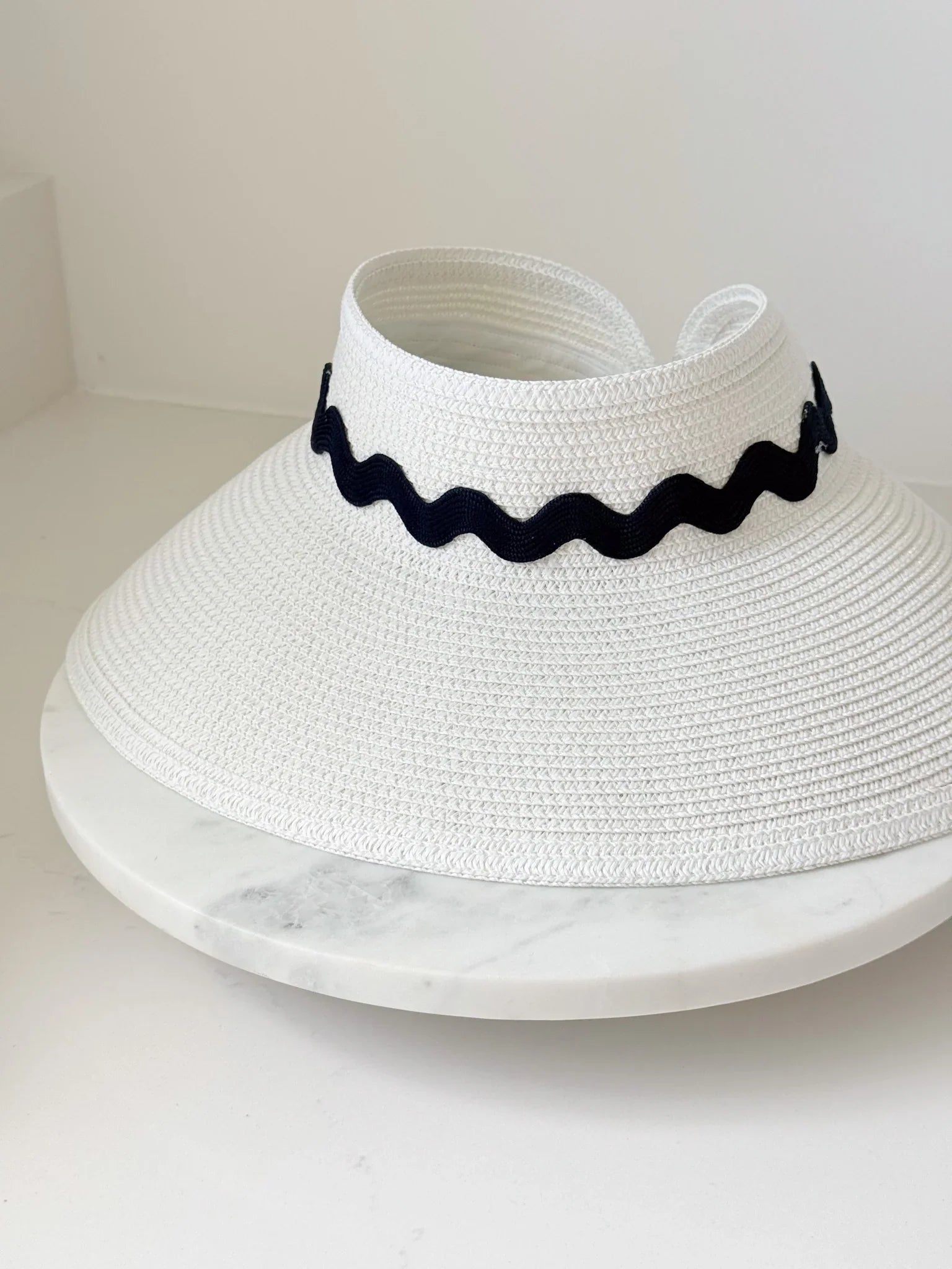 Seaside Ric Rac Visor - White
