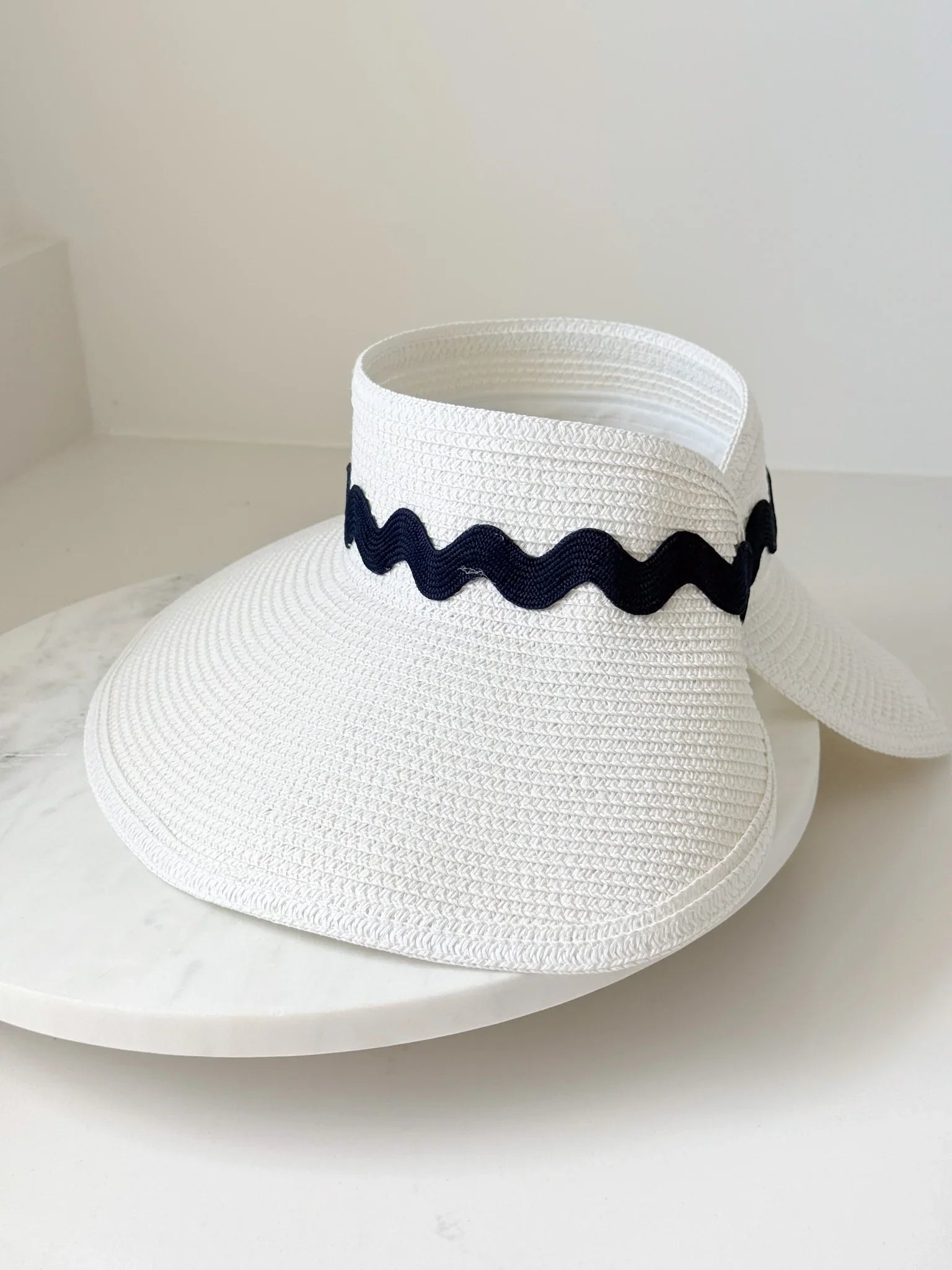 Seaside Ric Rac Visor - White