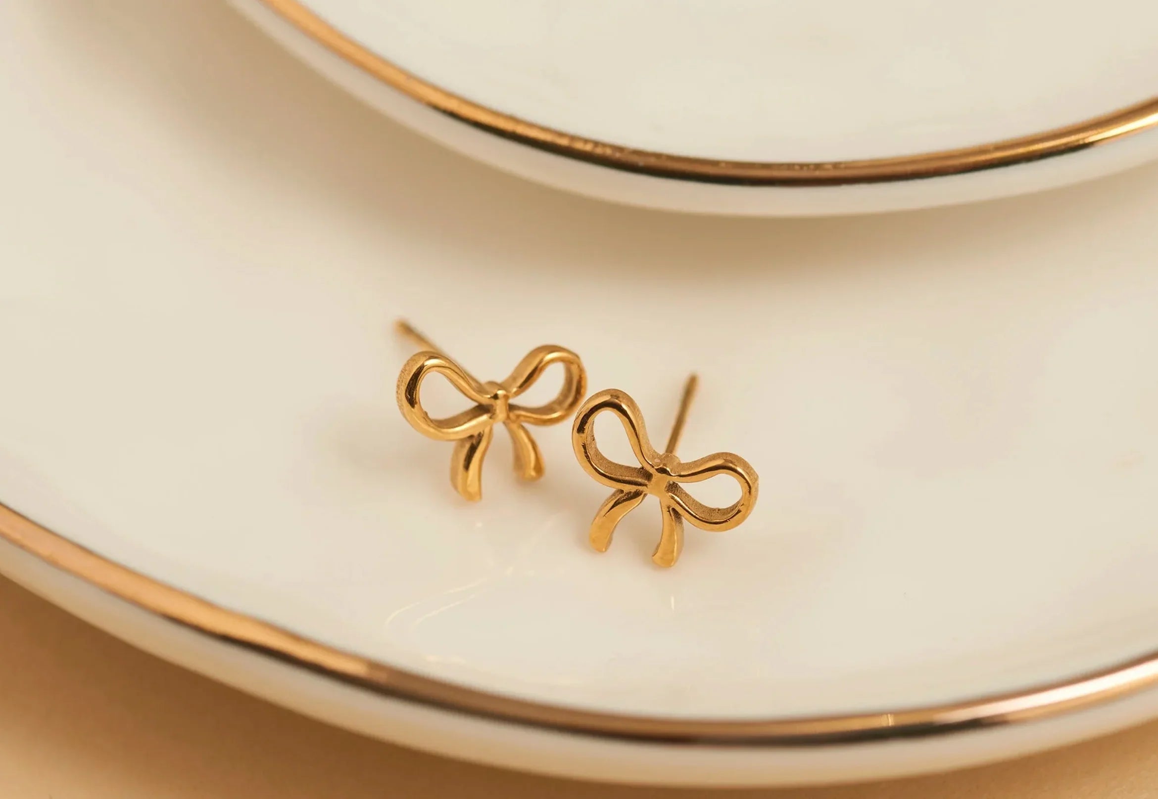 Sweet Bow Earrings | 18K Plated