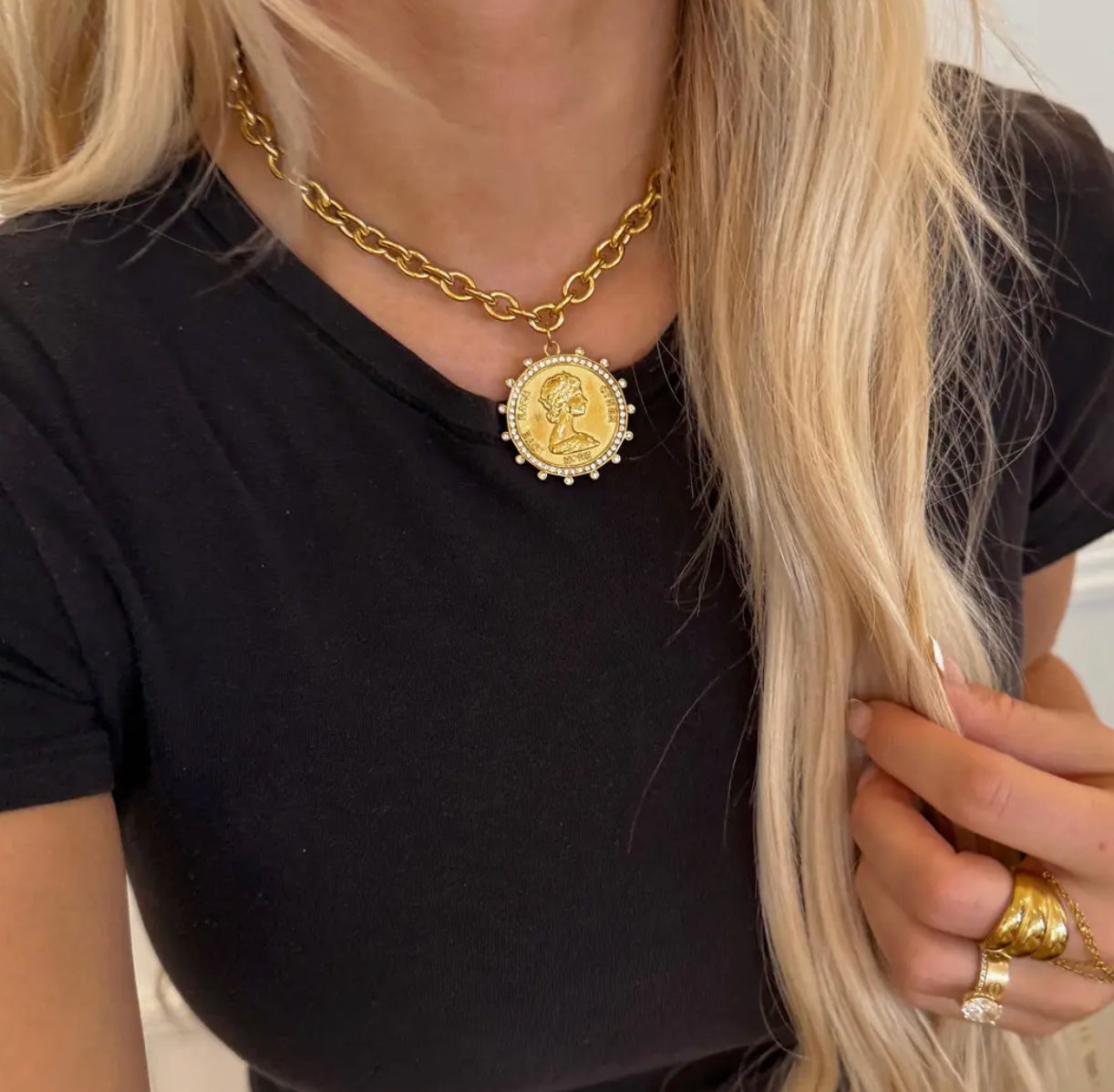 Golden Intention Coin Necklace