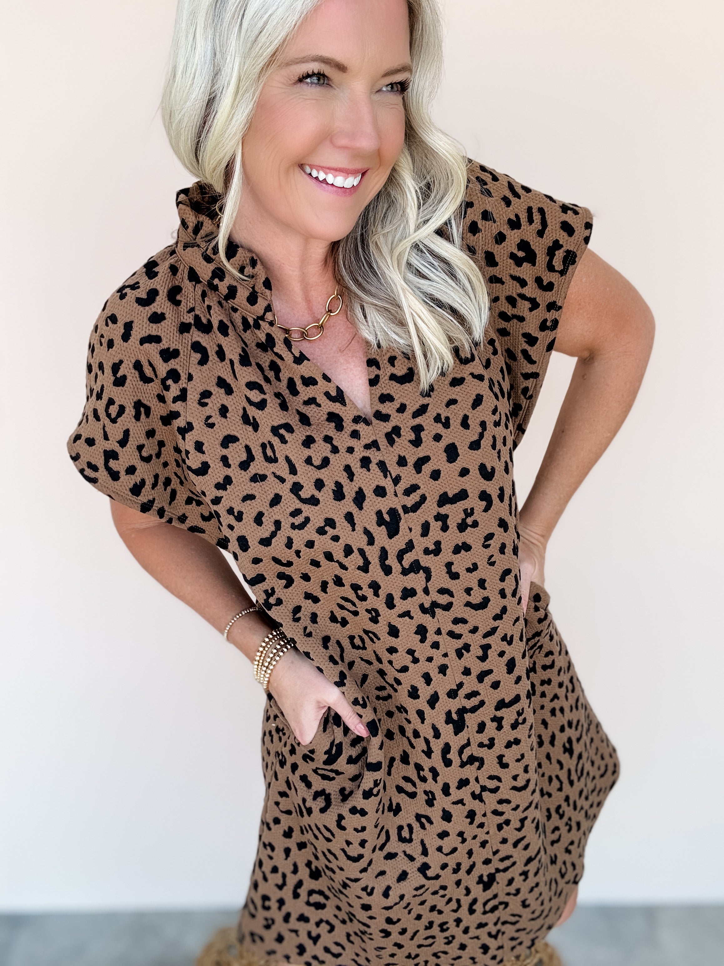 Monique Leopard Print Dress