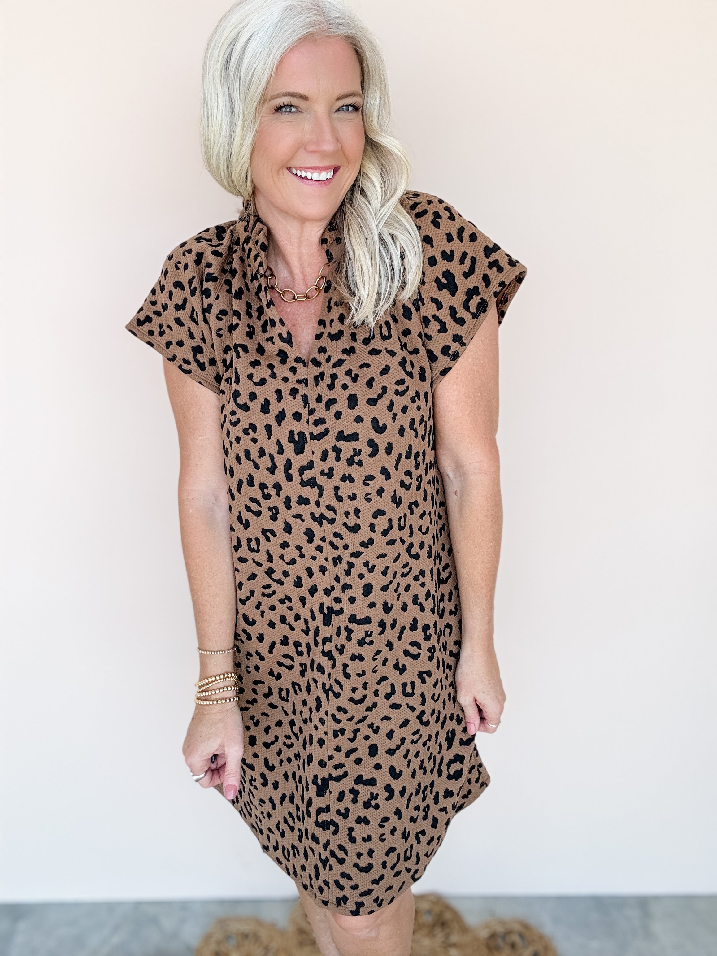 Monique Leopard Print Dress