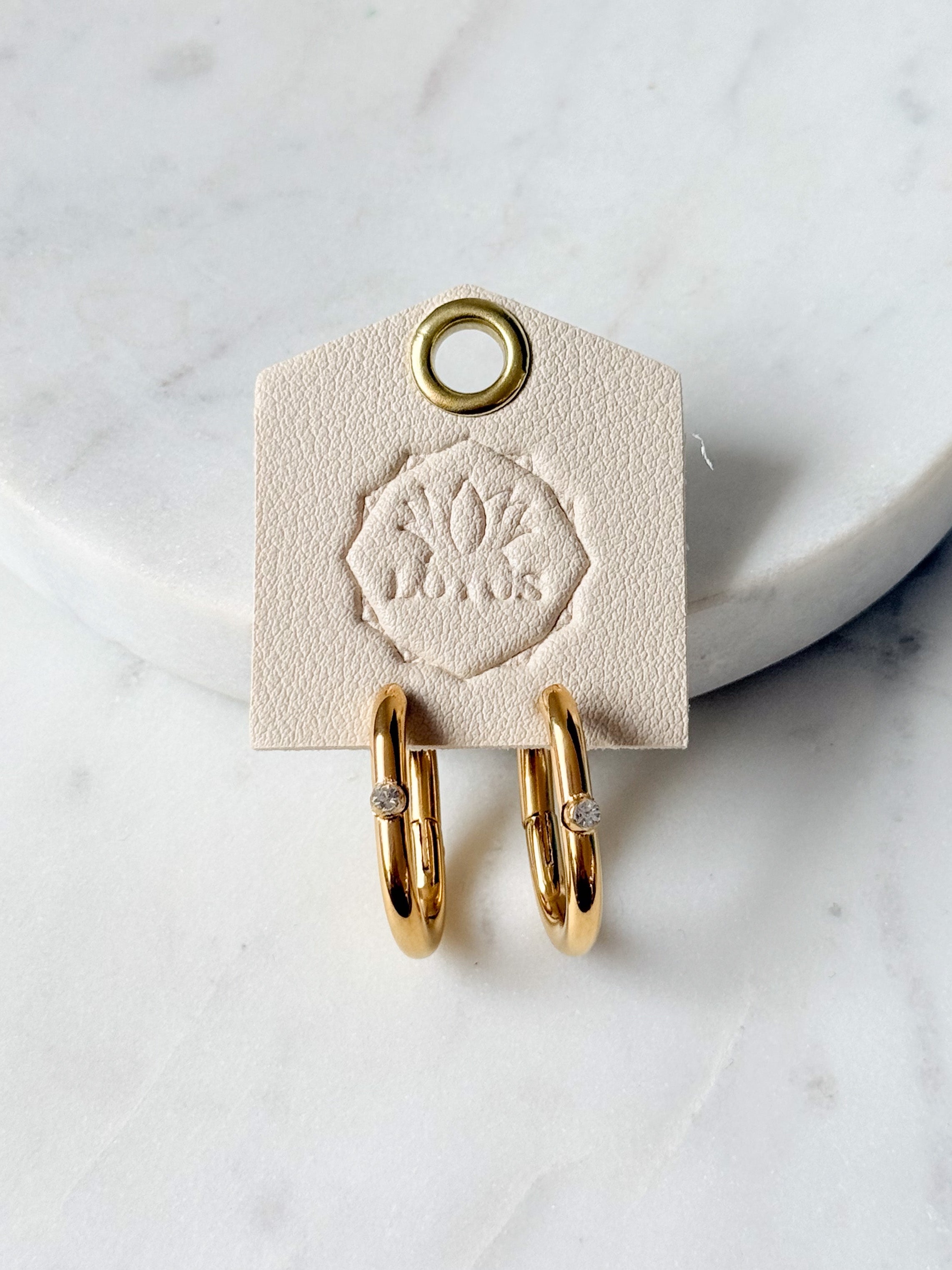 Gold Waterproof Earrings | Lotus Jewelry