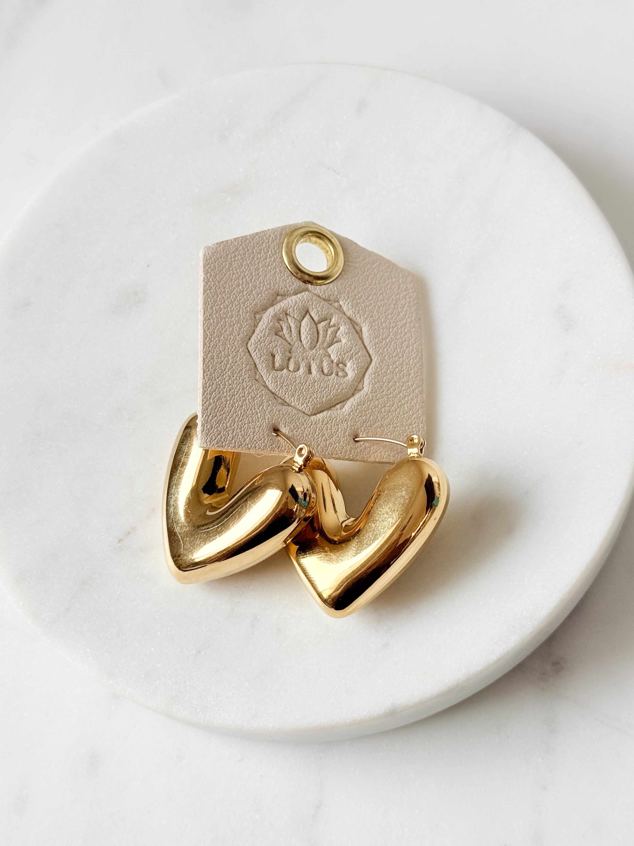 Gold Waterproof Earrings | Lotus Jewelry