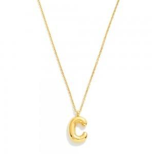 Bubble Balloon Initial Necklace