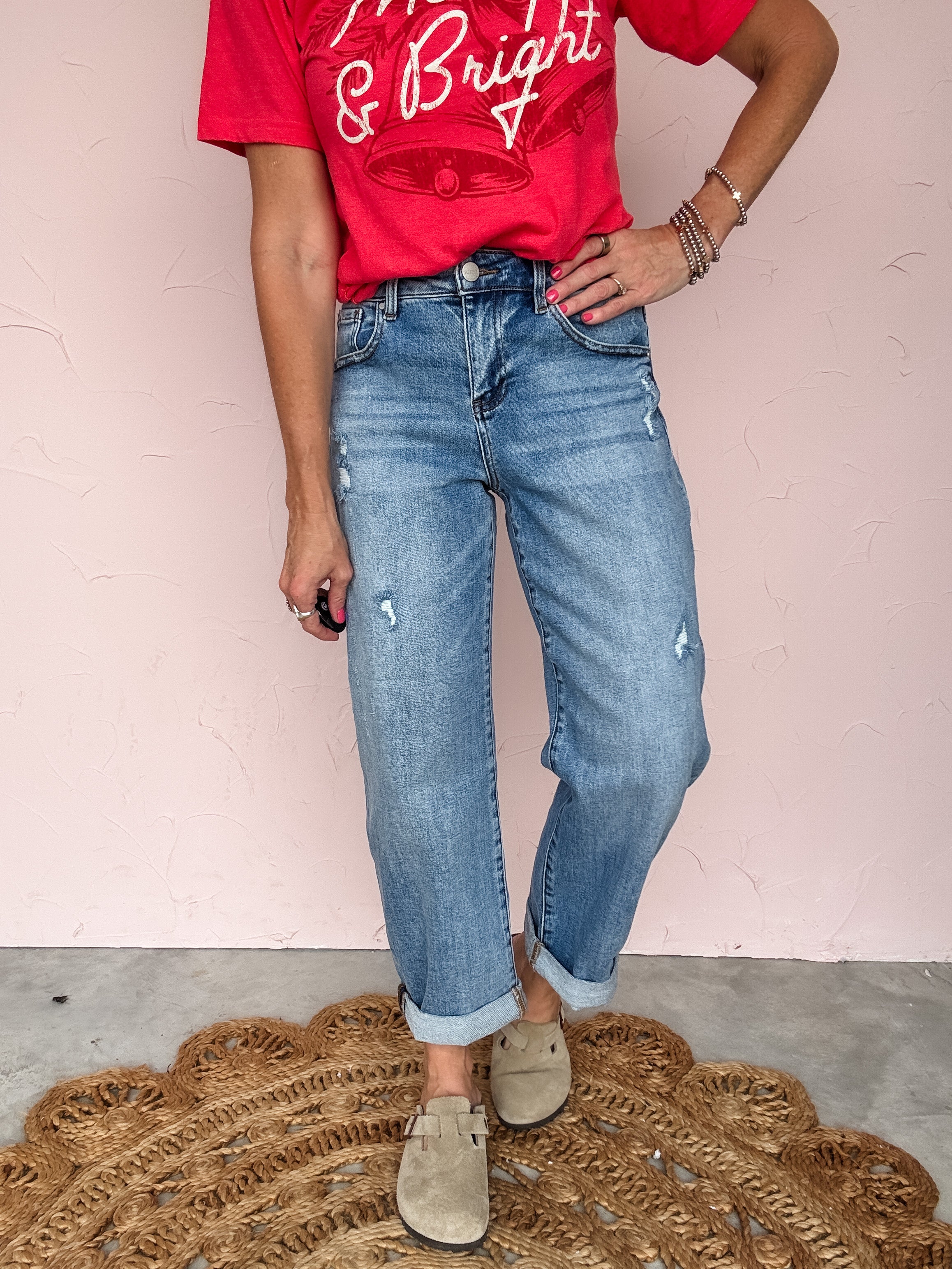 Easy Motion Barrel Jeans