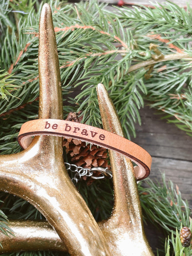 Be Brave Leather Bracelet - Vintage Soul