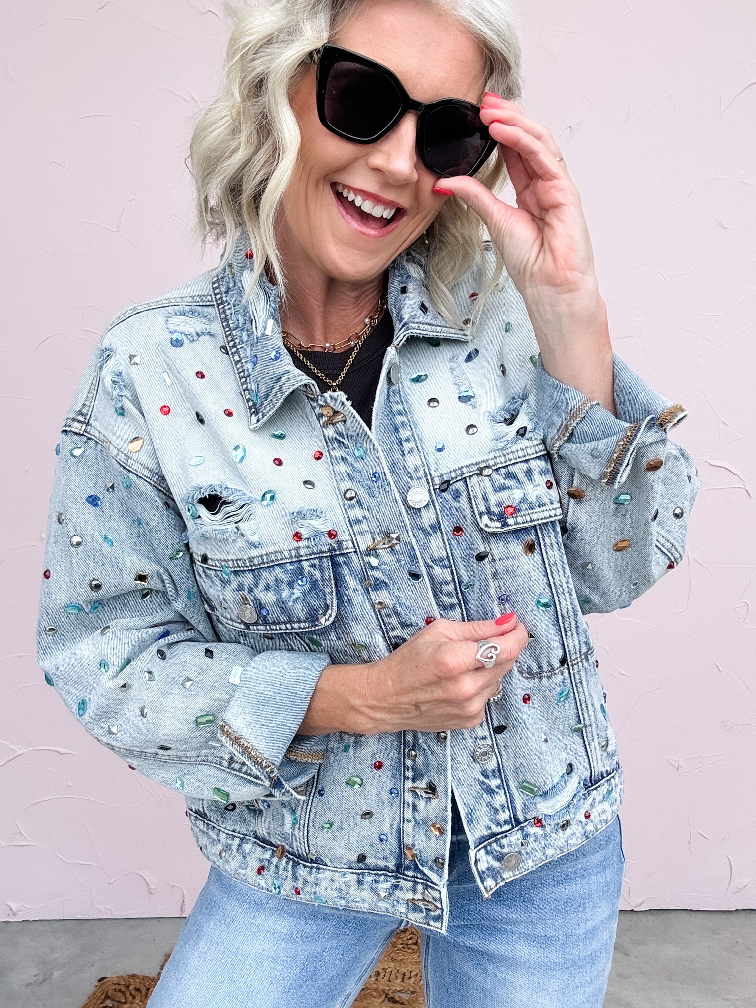 Dazzle Me Denim Jacket