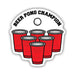 Beer Pong Champion Sticker - Vintage Soul