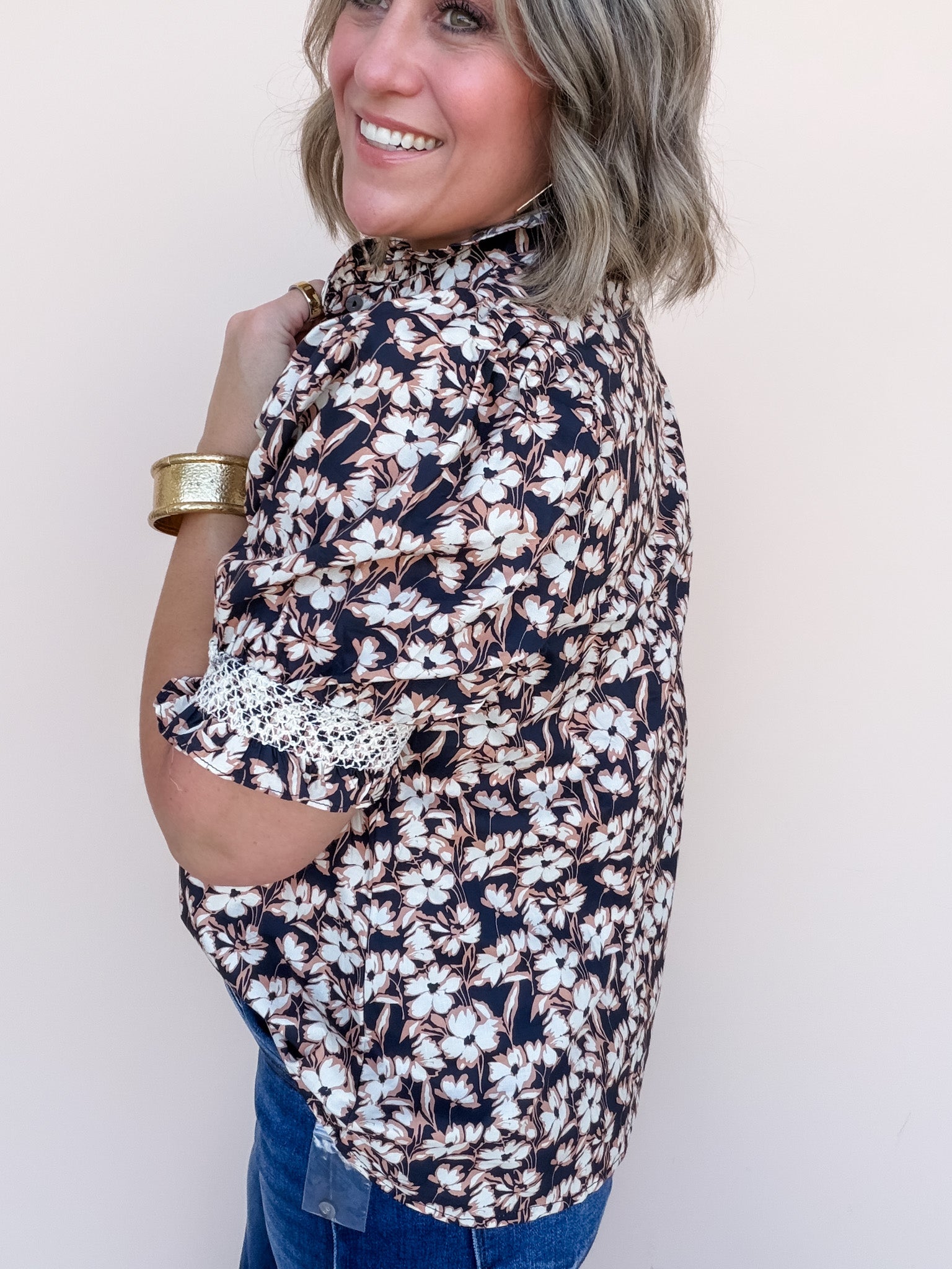 Midnight Daisy Top