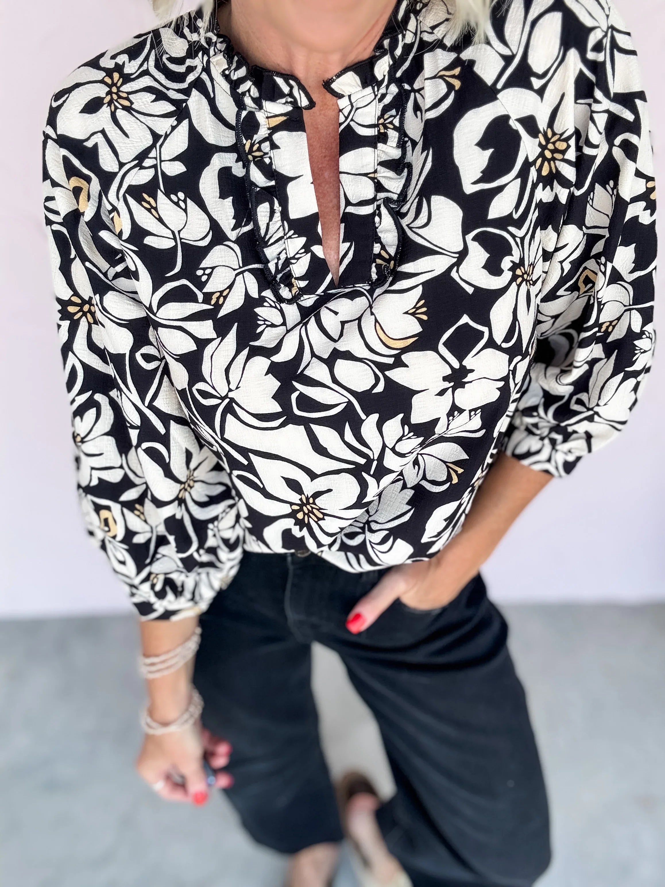 Ink & Ivory Top - FINAL SALE