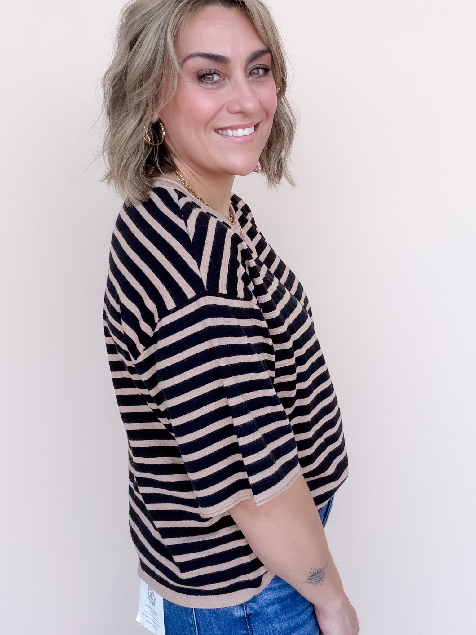 Stripe of Mind Top | Black
