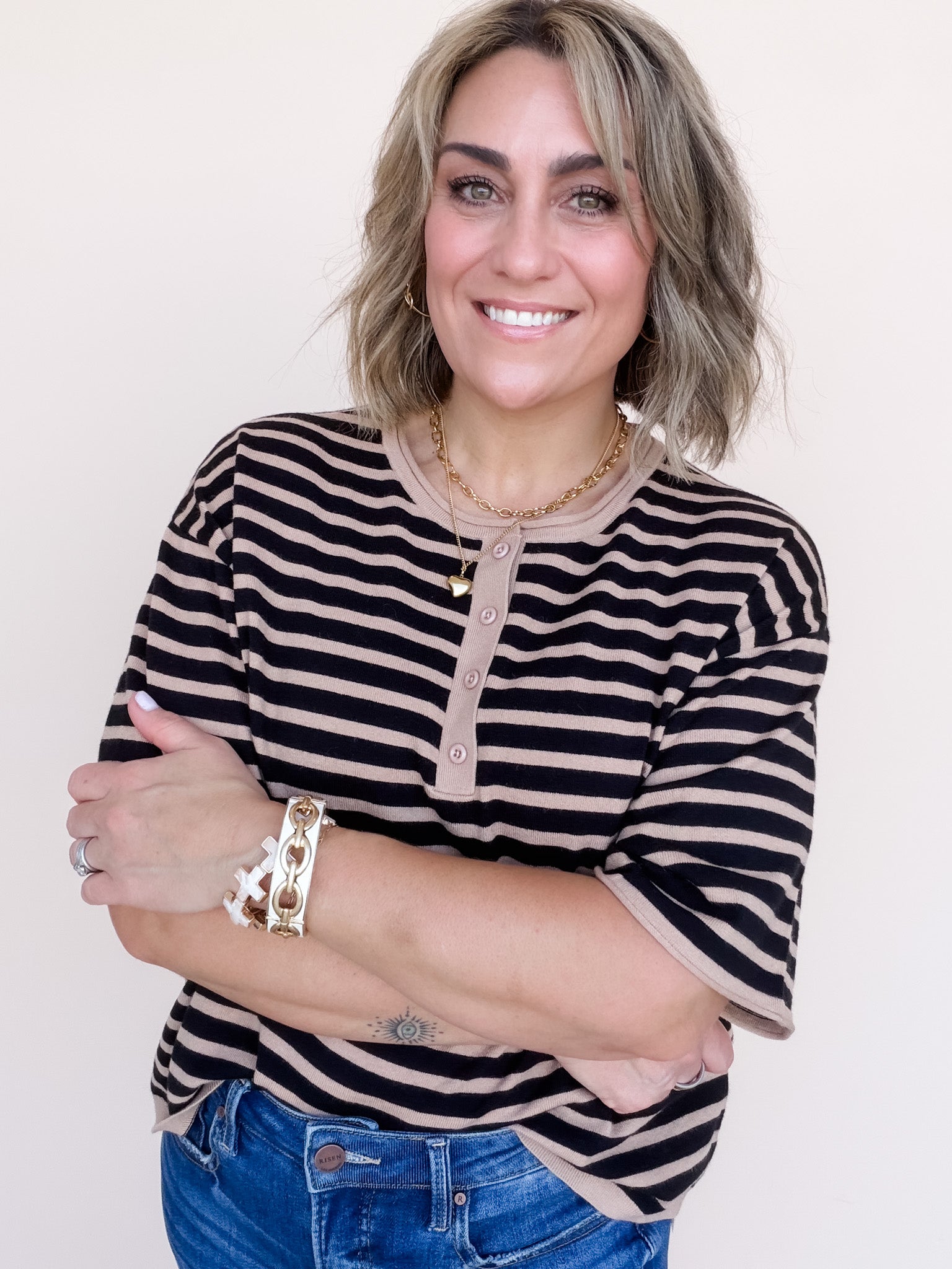 Stripe of Mind Top | Black